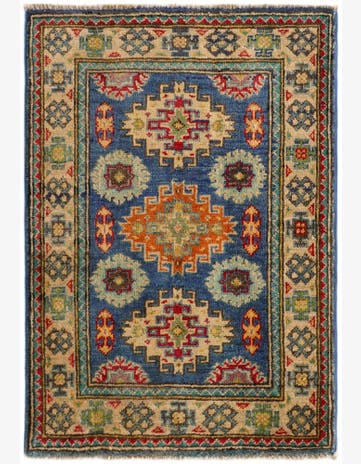2' x 3' Hand Knotted Kazak Rug