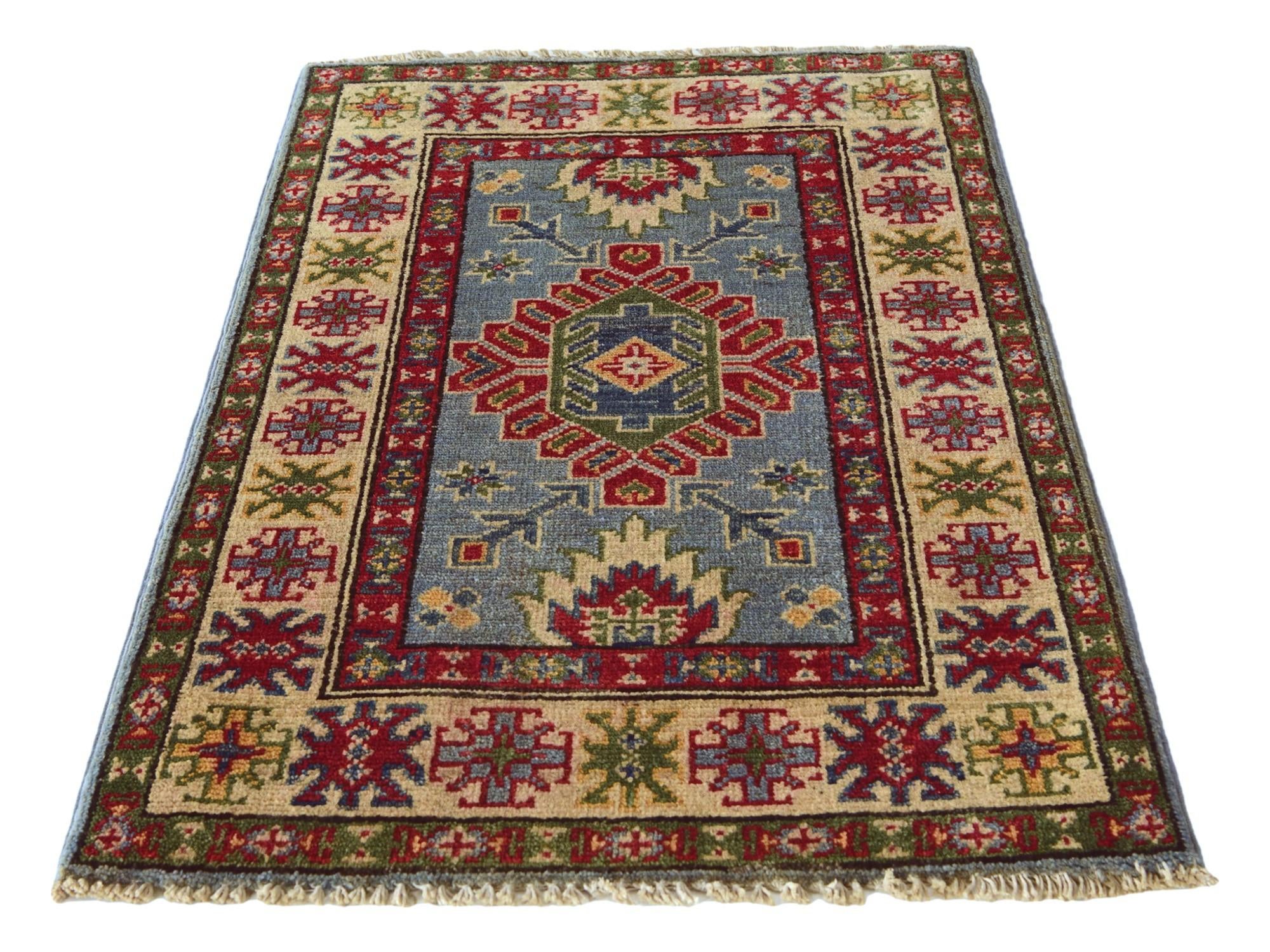 2' x 3' Hand Knotted Kazak Rug