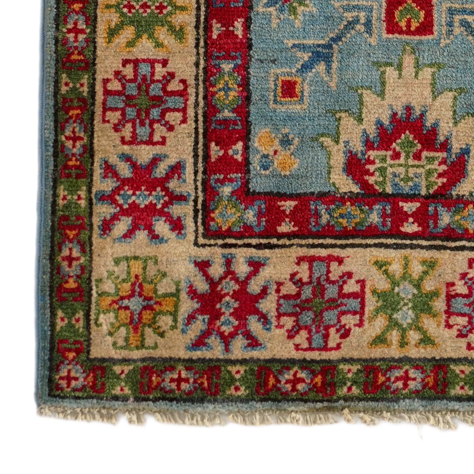2' x 3' Hand Knotted Kazak Rug