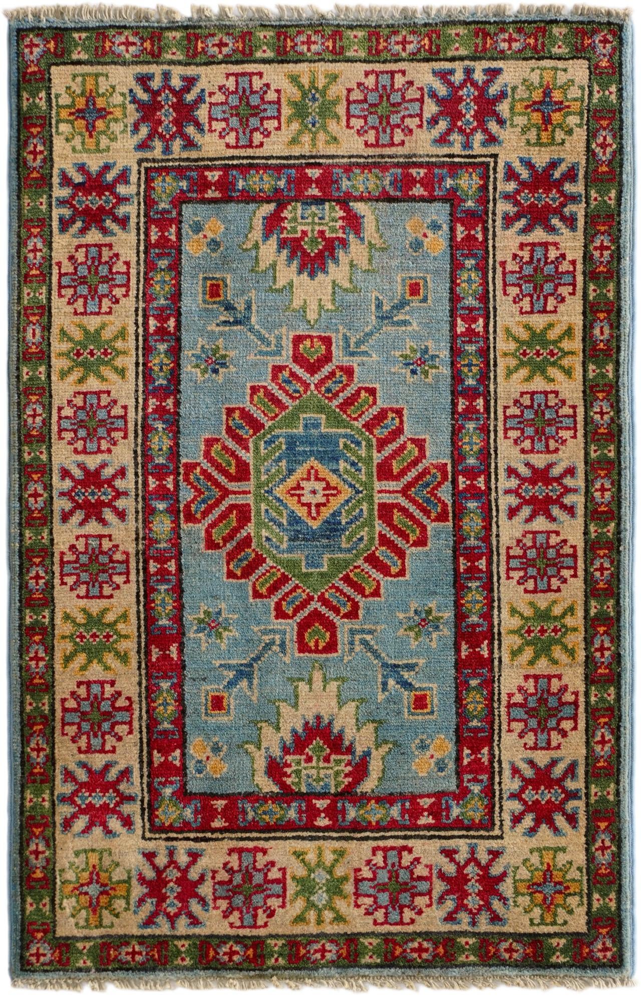 2' x 3' Hand Knotted Kazak Rug