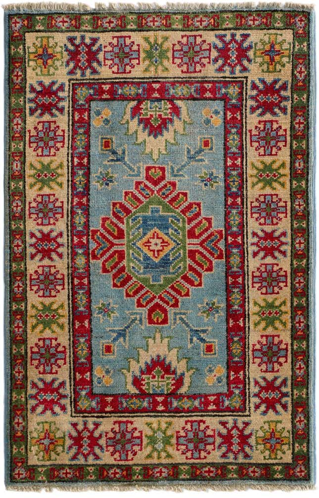 2' x 3' Hand Knotted Kazak Rug