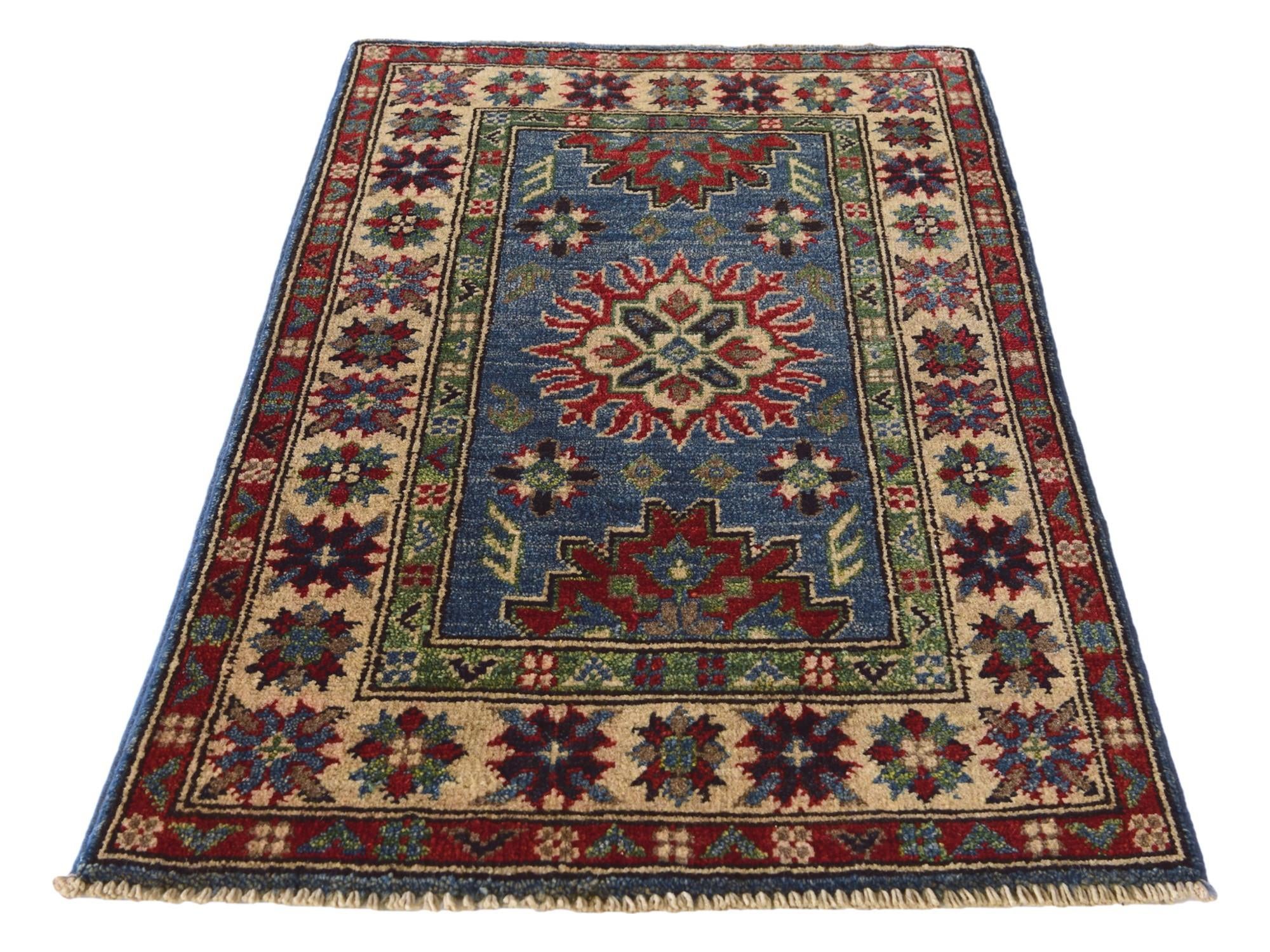 2' x 3' Hand Knotted Kazak Rug