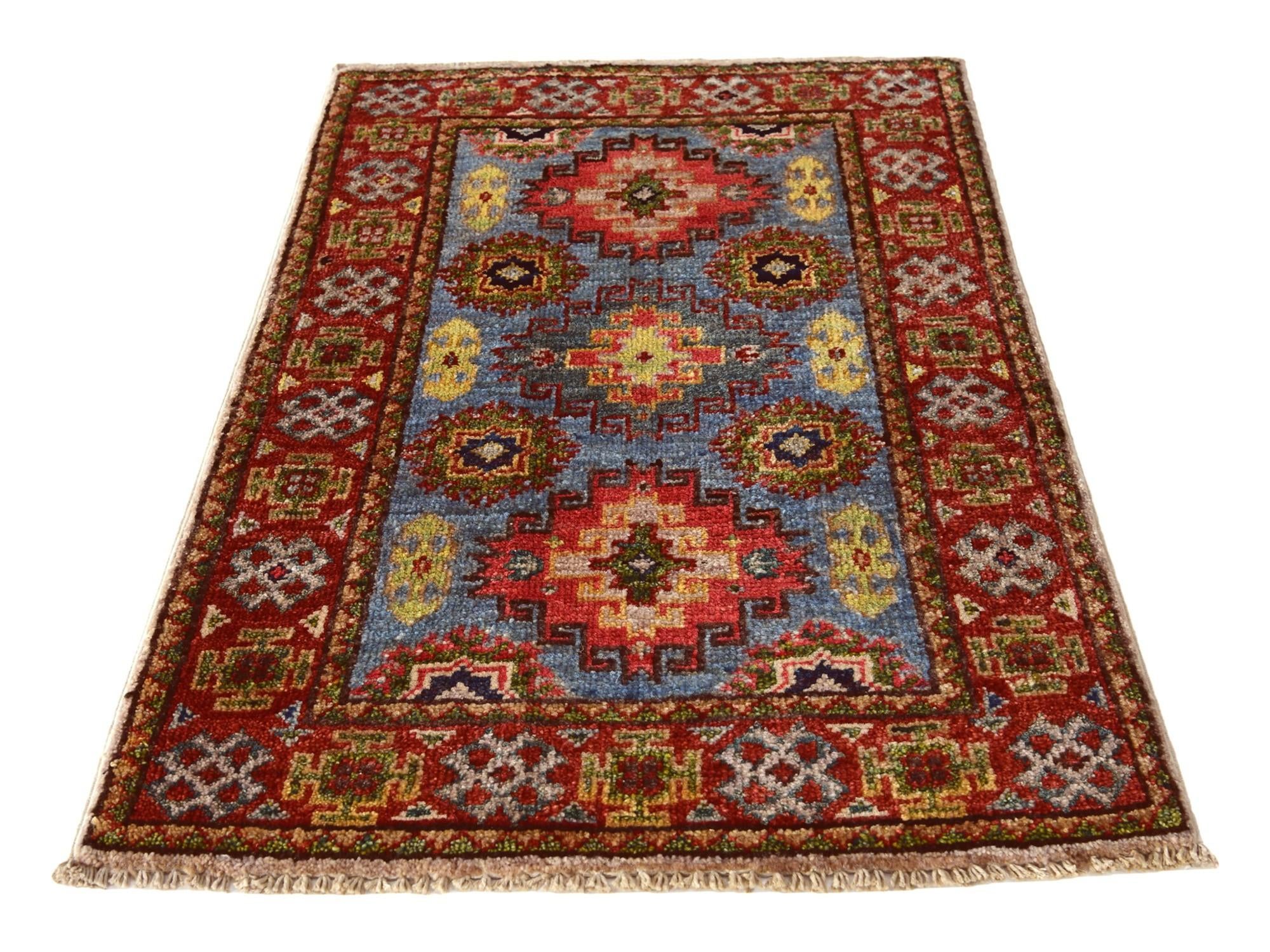 1' 10 x 2' 11 Hand Knotted Kazak Rug