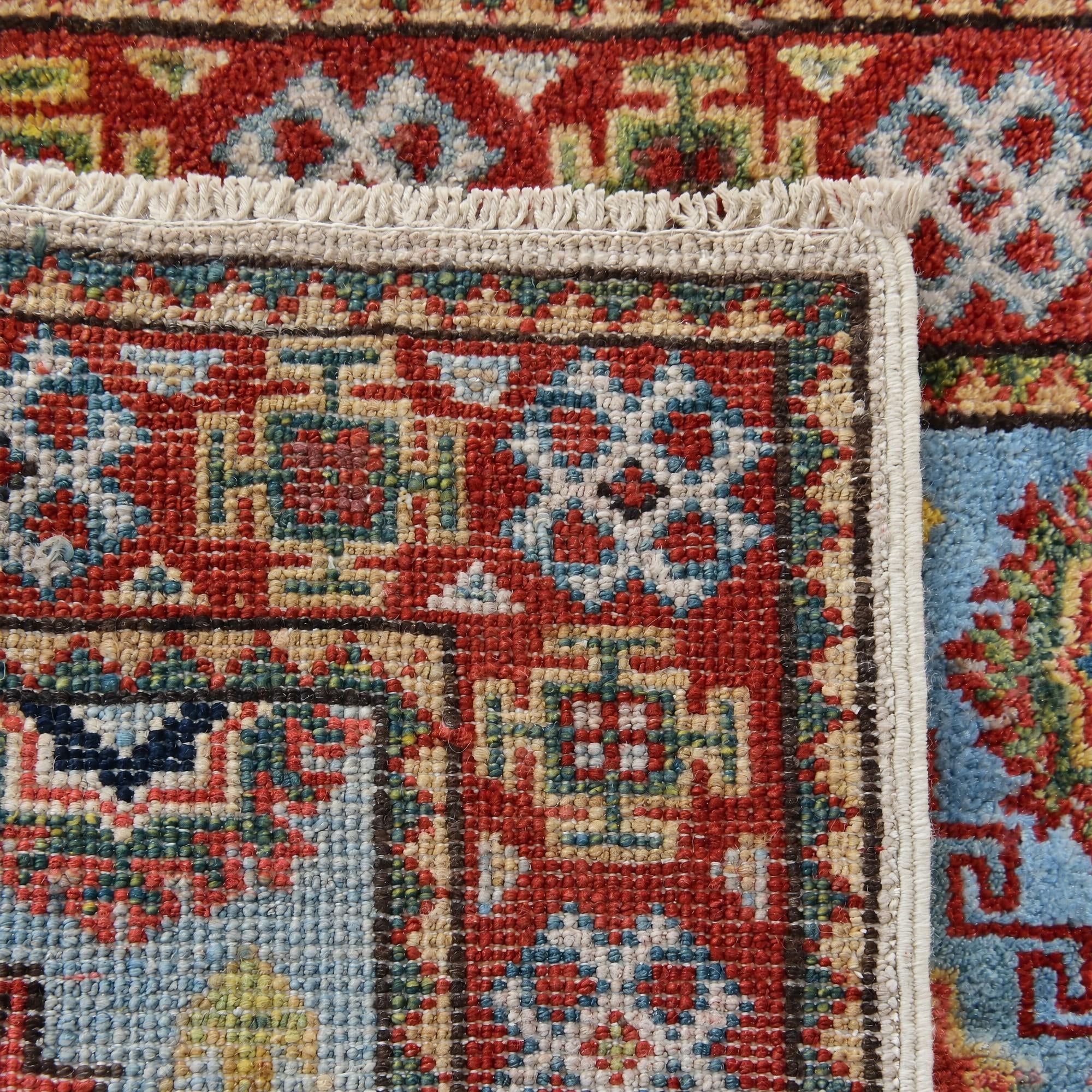 Detail image 12 of 12: 1' 10 x 2' 11 Hand Knotted Kazak Rug