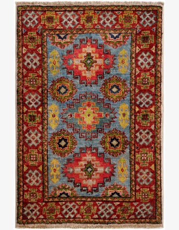 1' 10 x 2' 11 Hand Knotted Kazak Rug