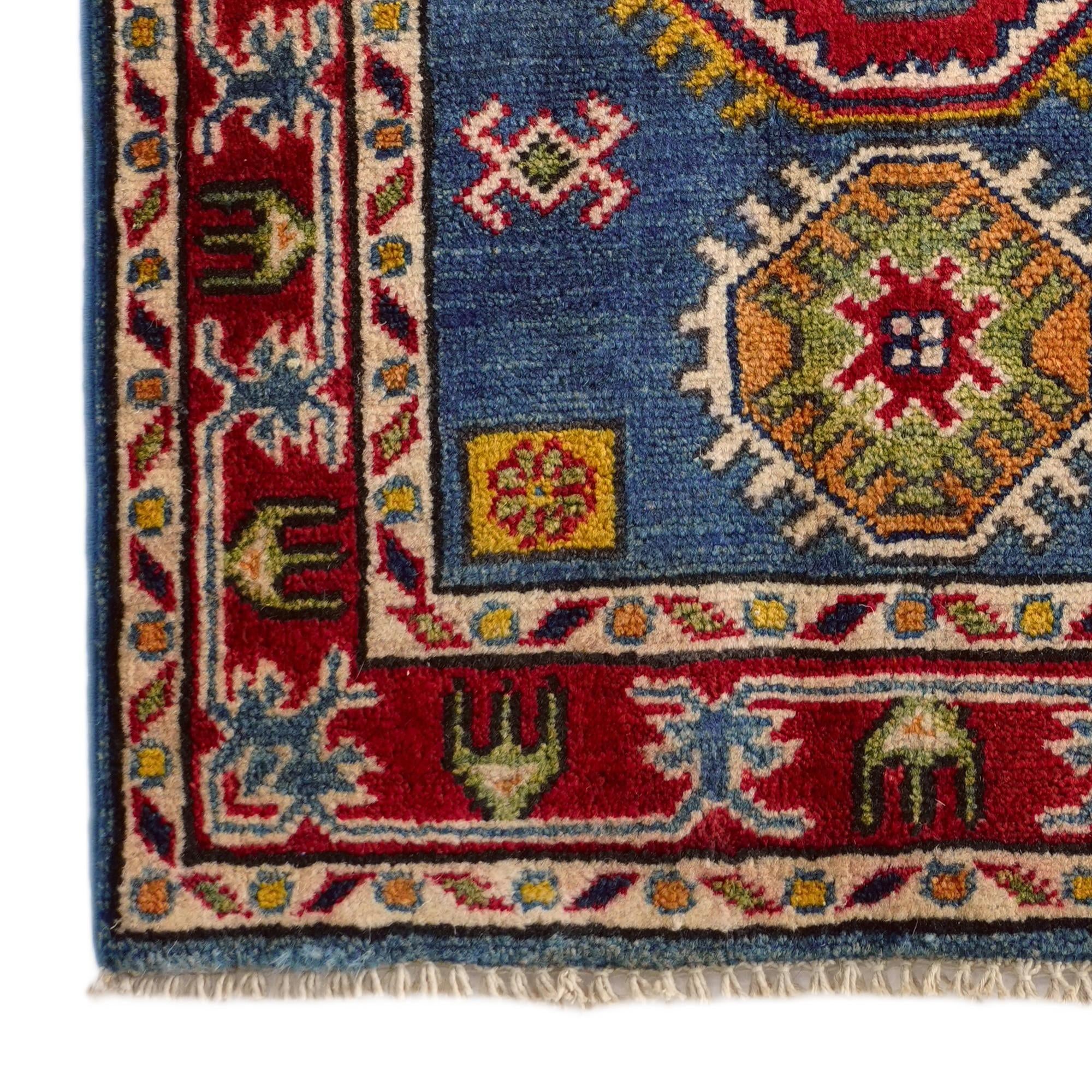 2' x 2' 10 Hand Knotted Kazak Rug