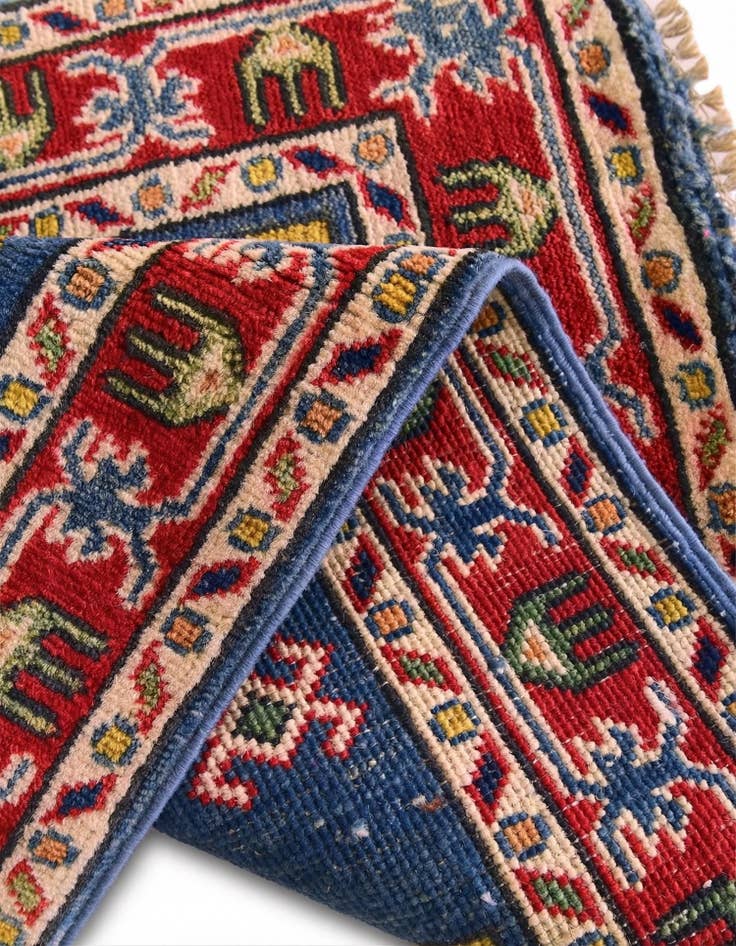 Detail image of 2' x 2' 10 Hand Knotted Kazak Rug