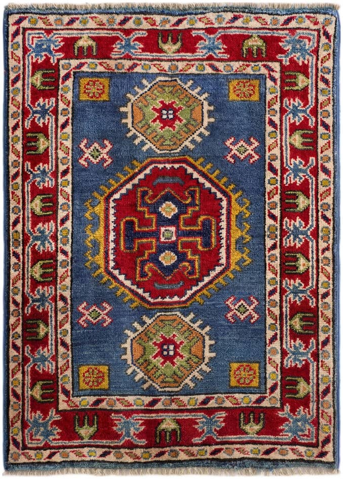Detail image of 2' x 2' 10 Hand Knotted Kazak Rug