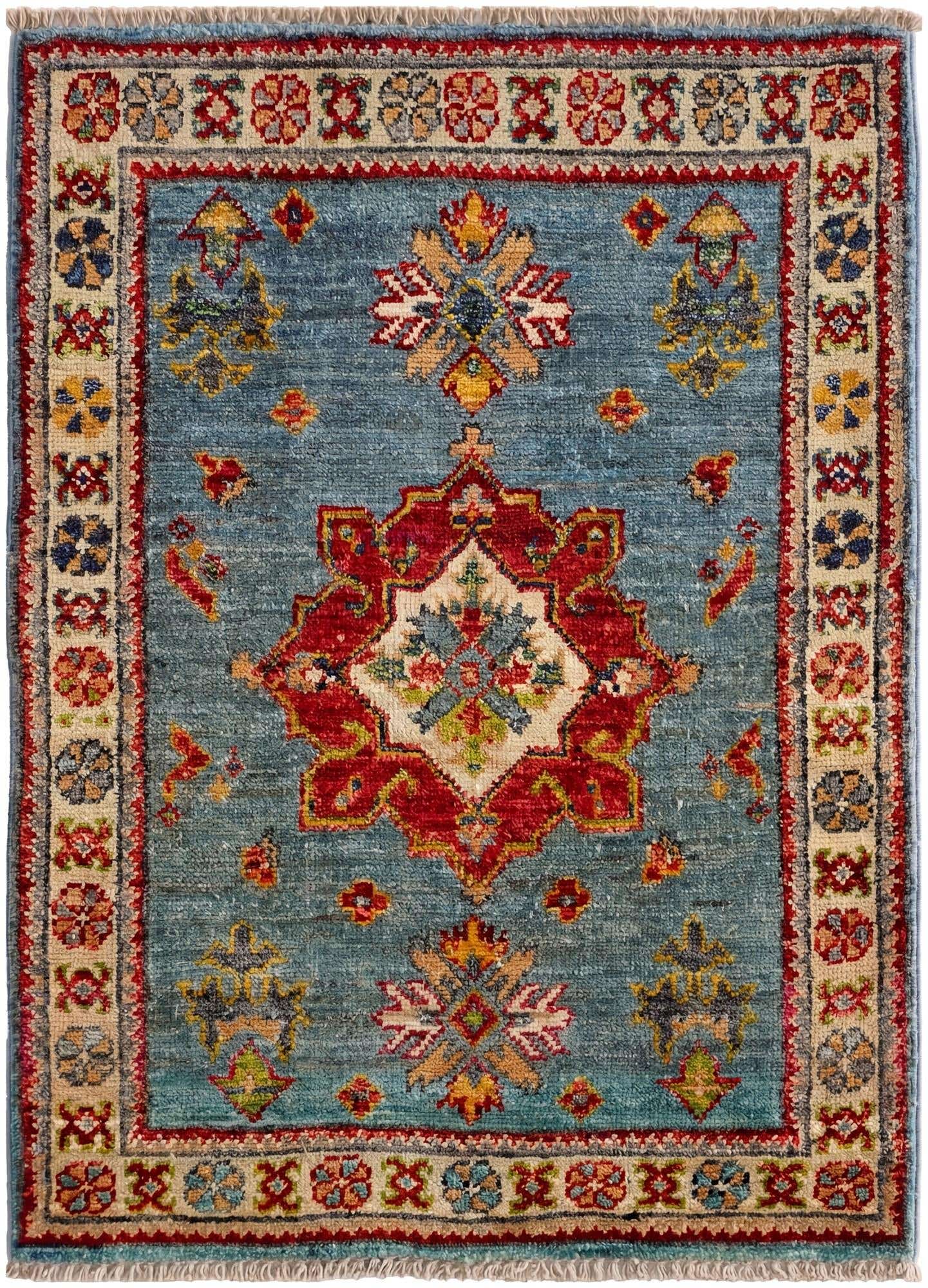 2' x 2' 9 Hand Knotted Kazak Rug