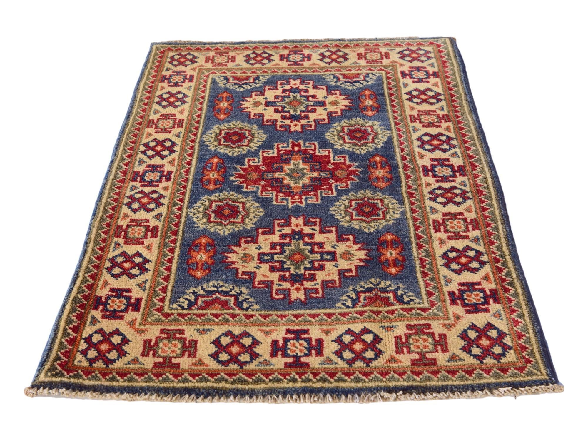 2' x 3' Hand Knotted Kazak Rug