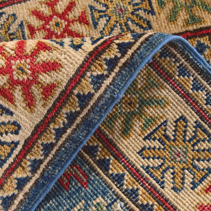 Detail image of 2' 1 x 2' 11 Hand Knotted Kazak Rug
