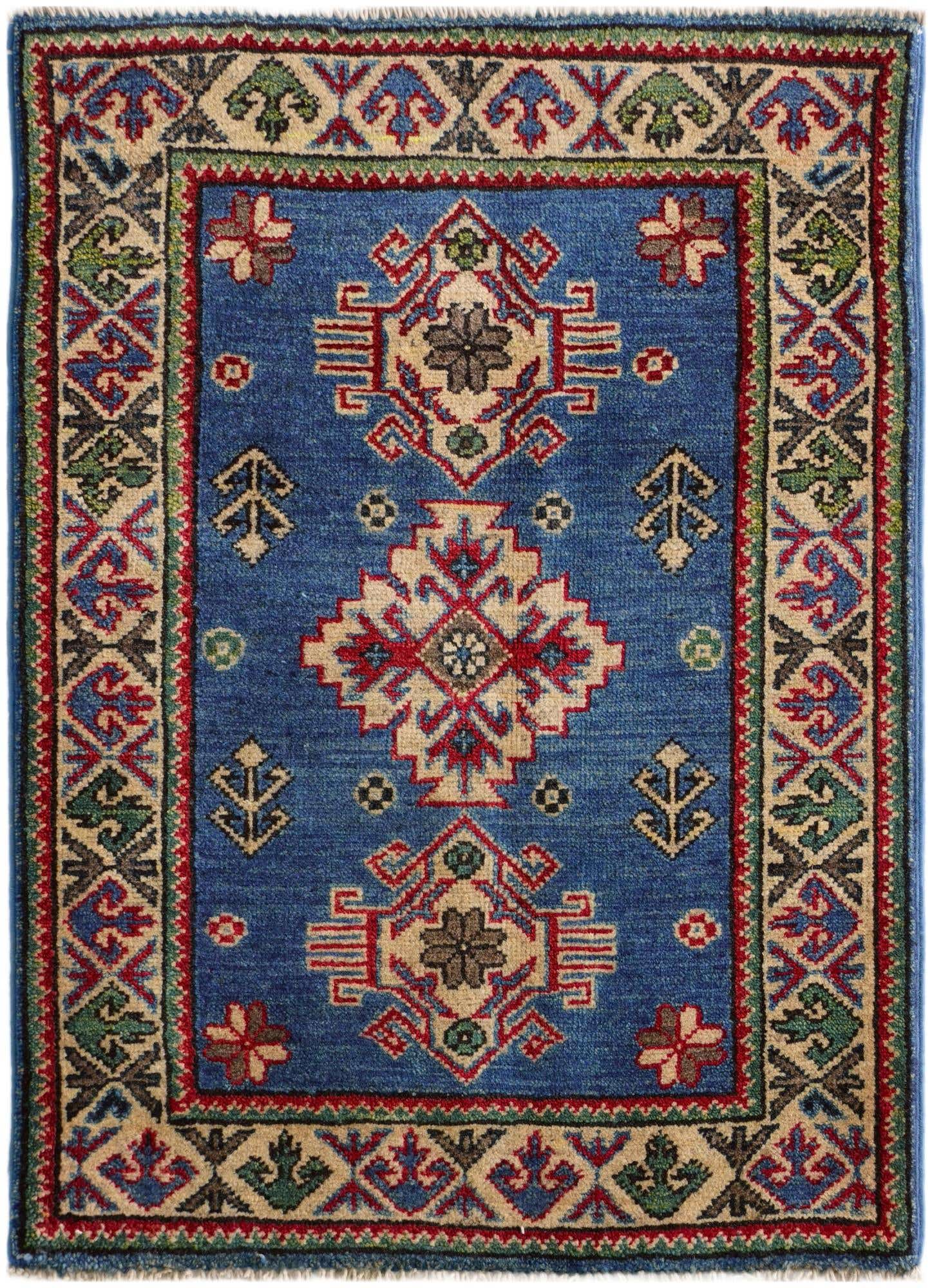 2' 1 x 3' Hand Knotted Kazak Rug