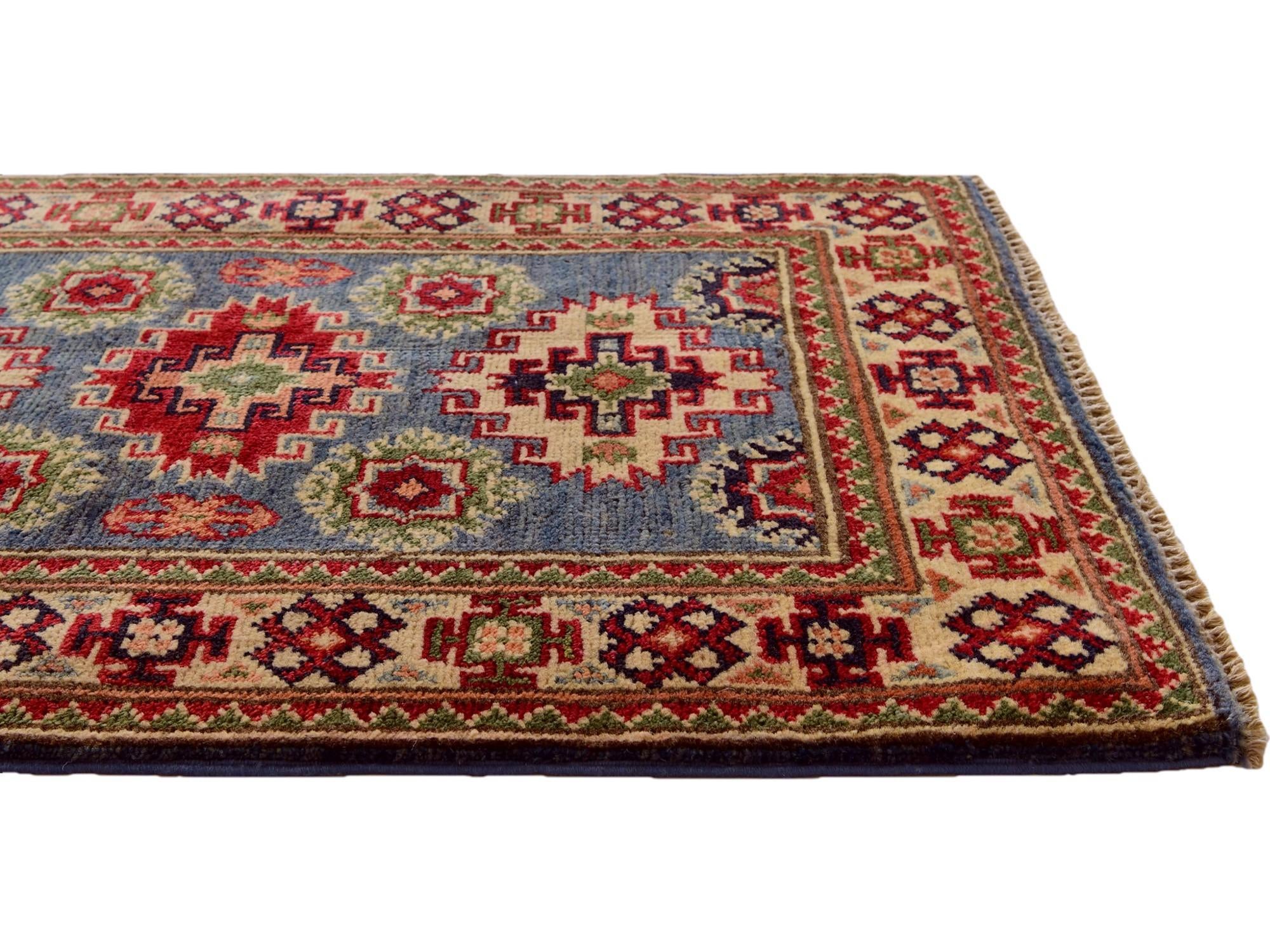 2' 1 x 3' Hand Knotted Kazak Rug