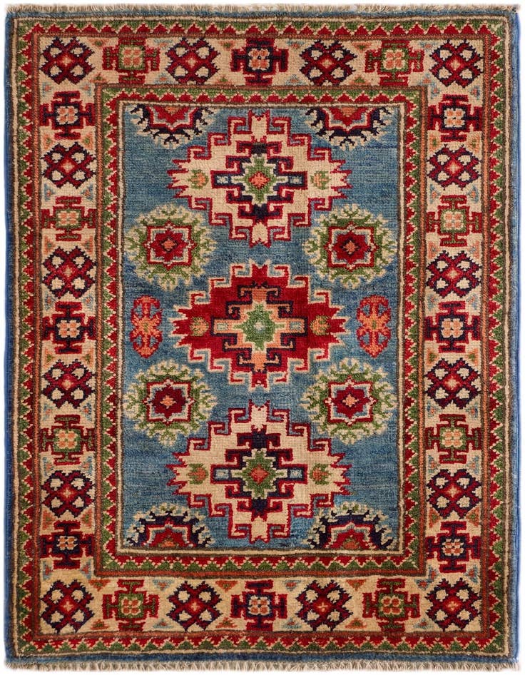 Detail image of 2' 1 x 3' Hand Knotted Kazak Rug