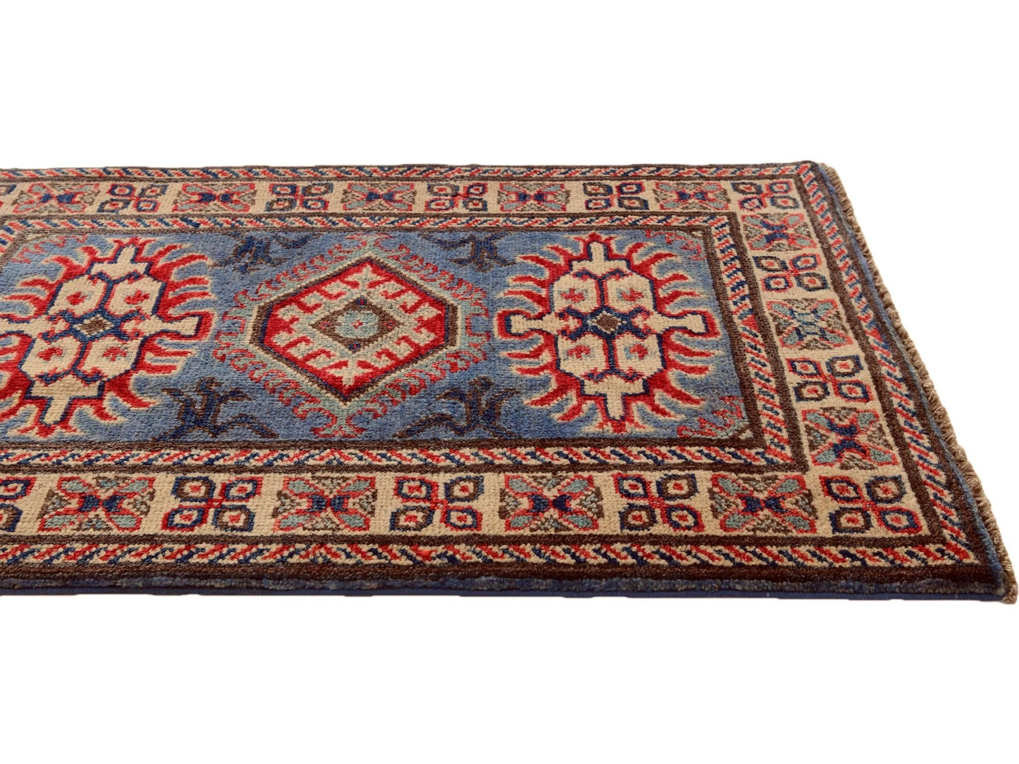 2' x 3' 1 Hand Knotted Kazak Rug