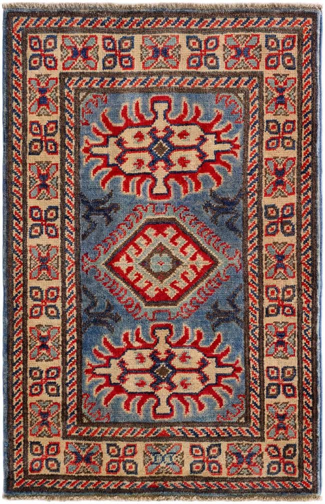 2' x 3' 1 Hand Knotted Kazak Rug