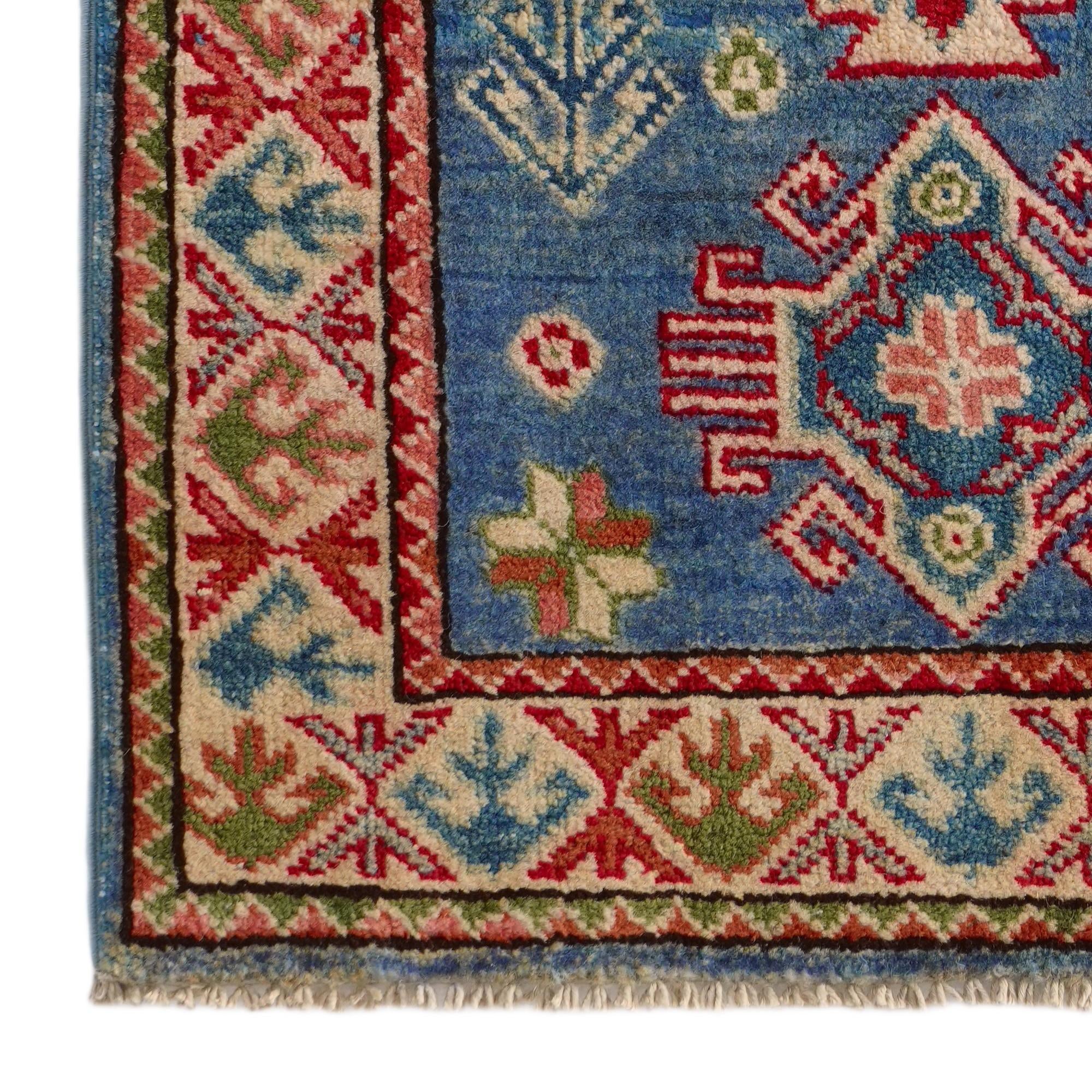 2' x 3' Hand Knotted Kazak Rug