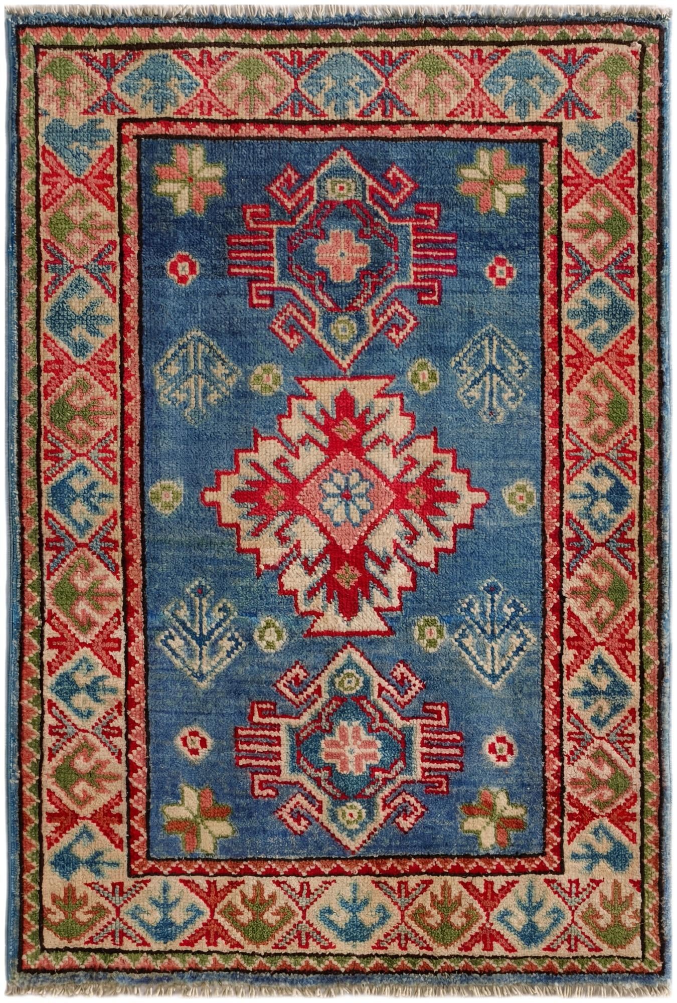 2' x 3' Hand Knotted Kazak Rug