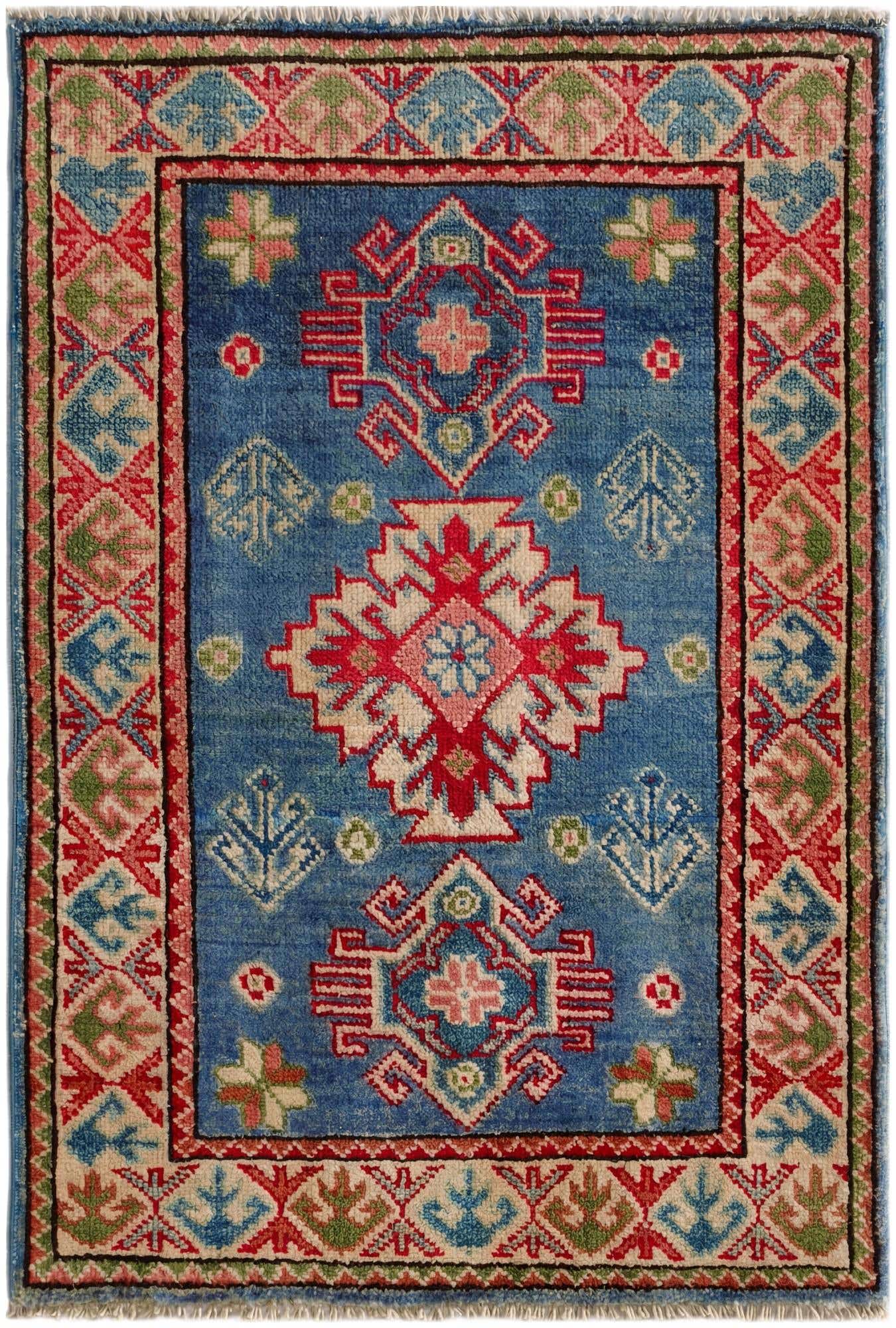 2' x 3' Hand Knotted Kazak Rug
