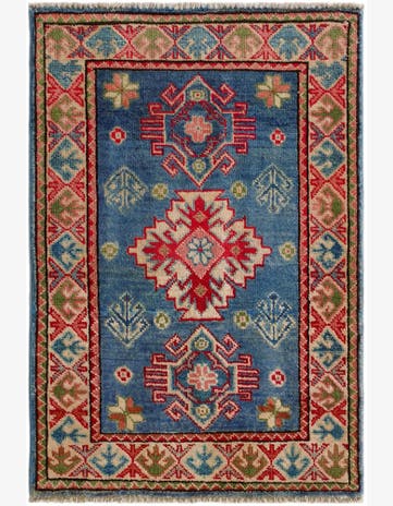 2' x 3' Hand Knotted Kazak Rug