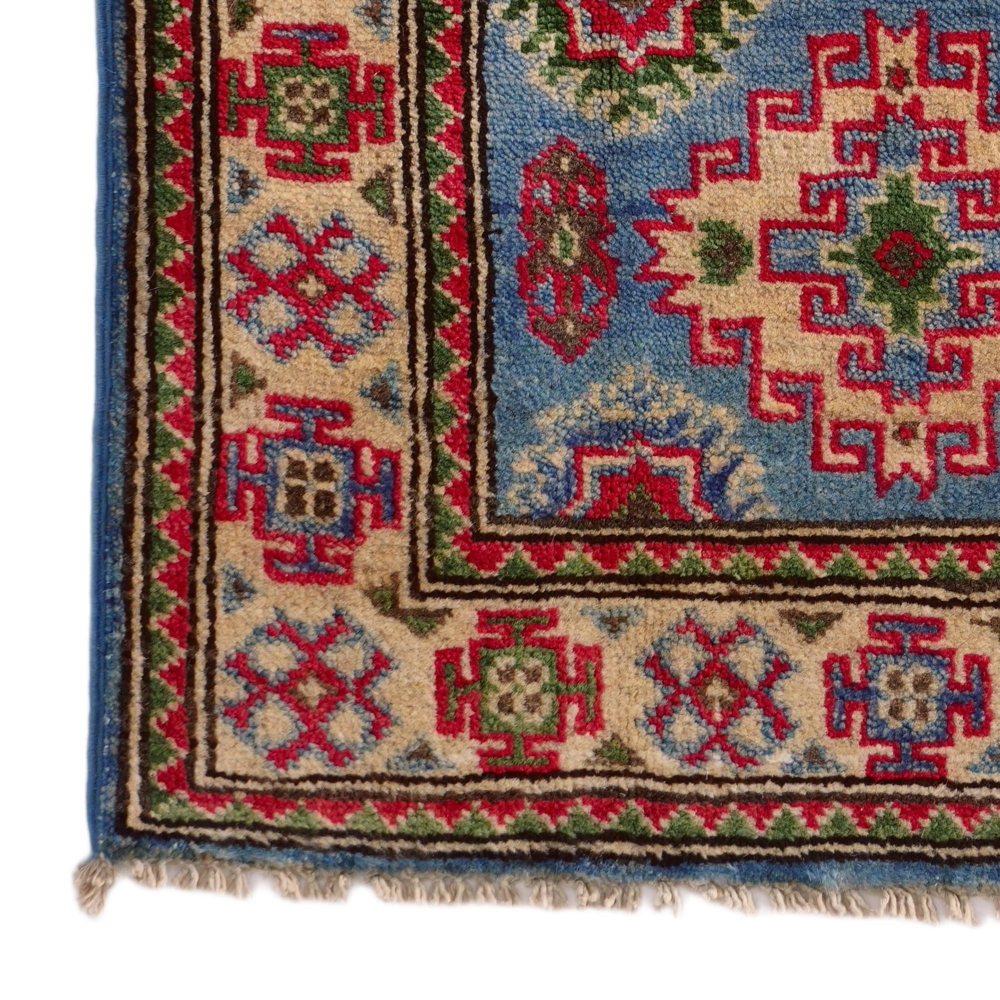 2' 1 x 3' Hand Knotted Kazak Rug