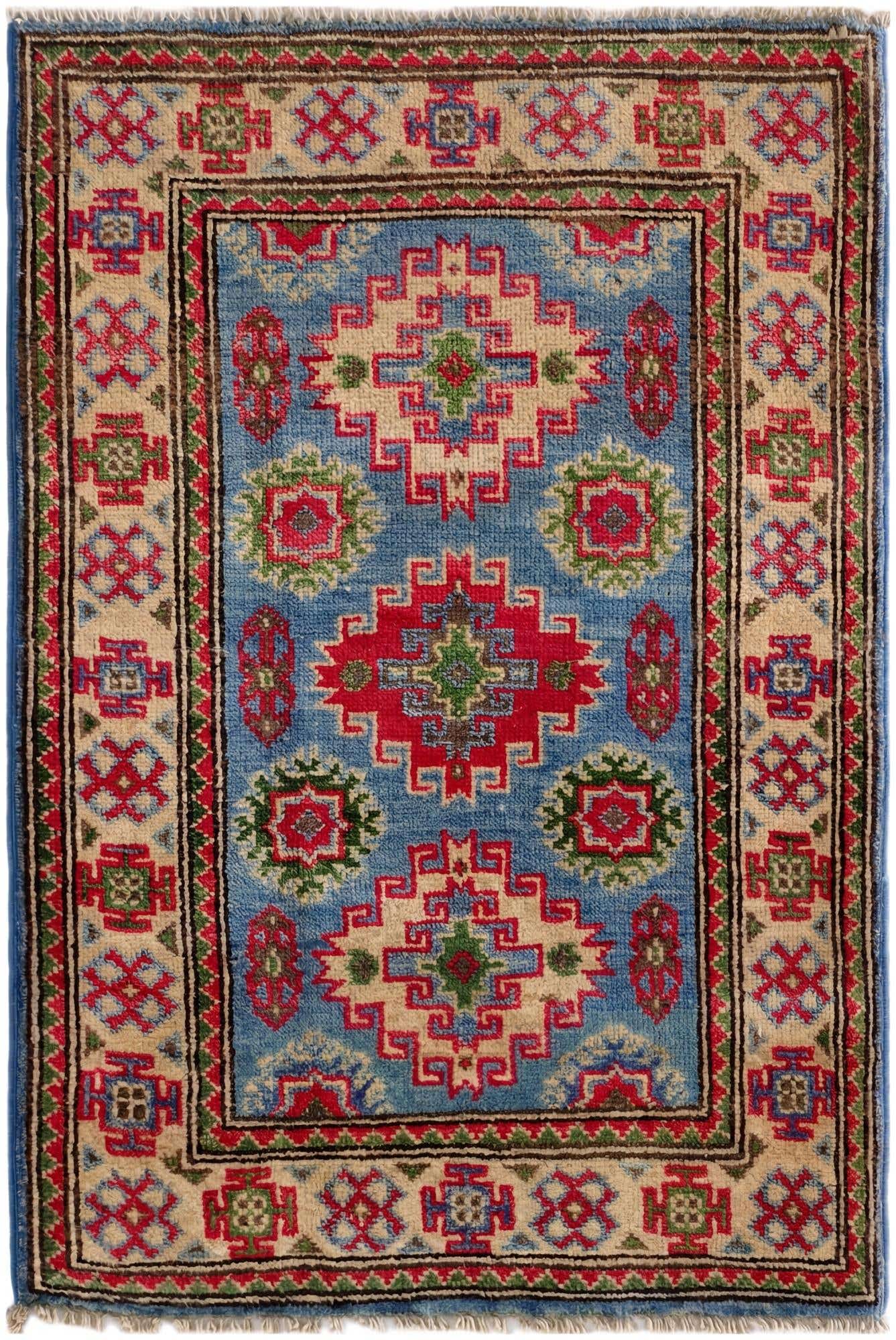 2' 1 x 3' Hand Knotted Kazak Rug