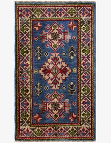 1' 10 x 3' 2 Hand Knotted Kazak Rug
