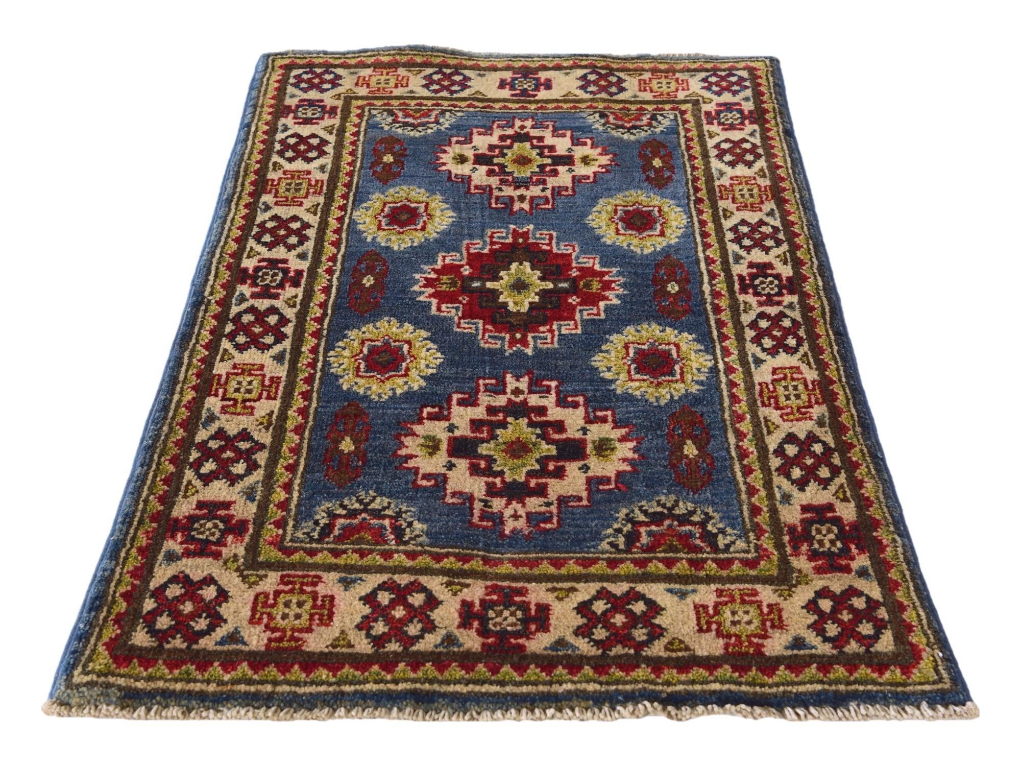 2' x 3' 3 Hand Knotted Kazak Rug