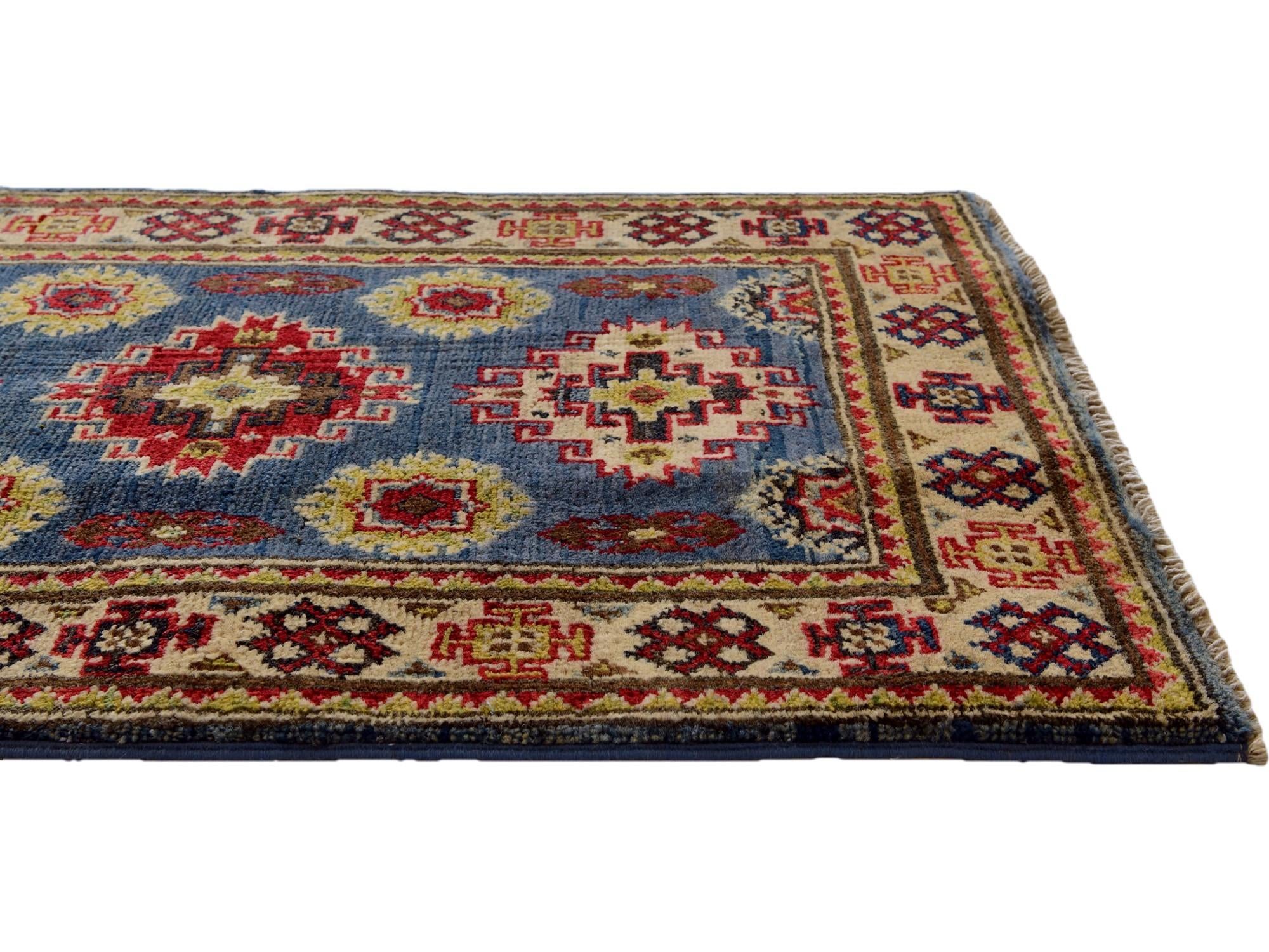 2' x 3' 3 Hand Knotted Kazak Rug