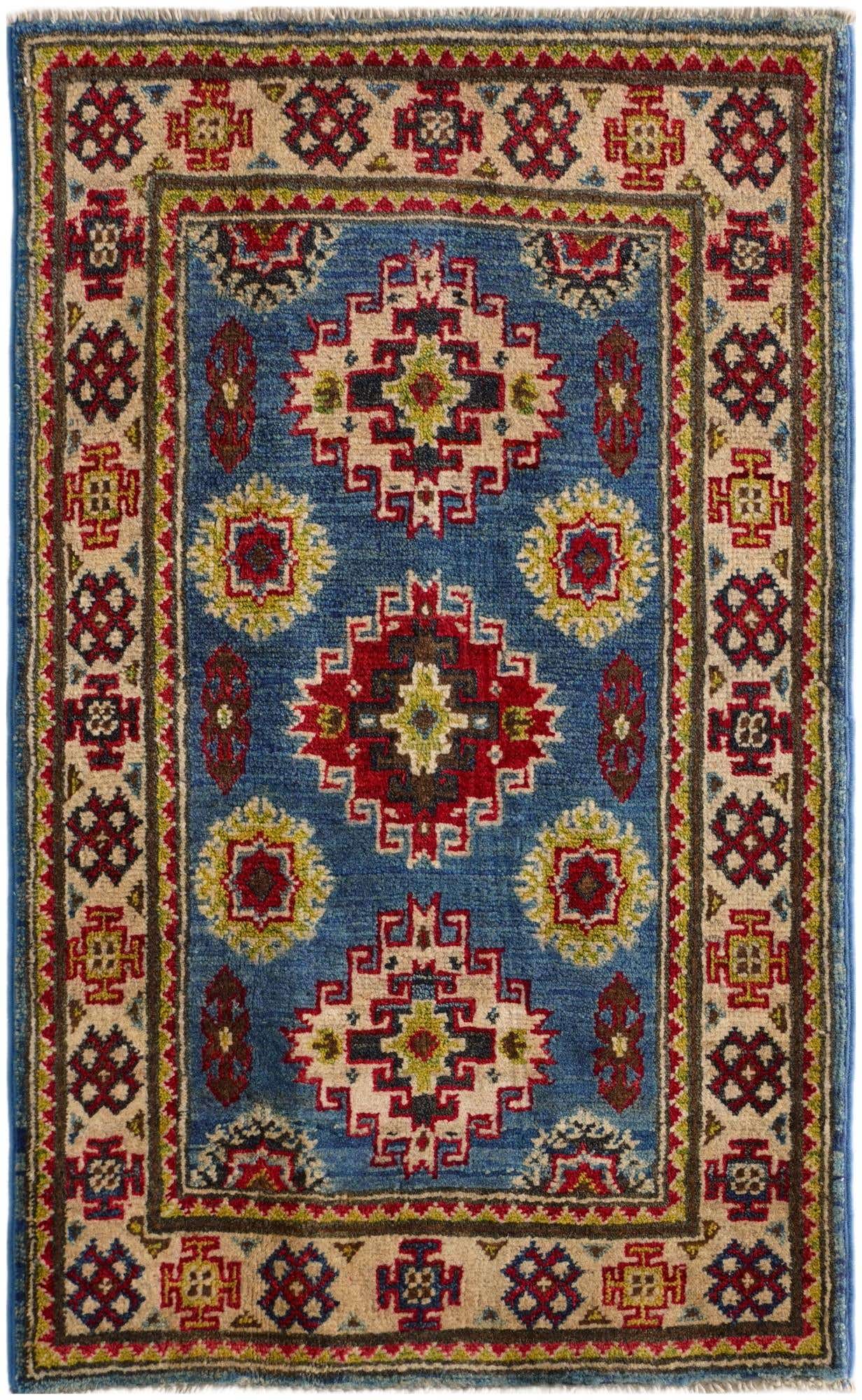 2' x 3' 3 Hand Knotted Kazak Rug