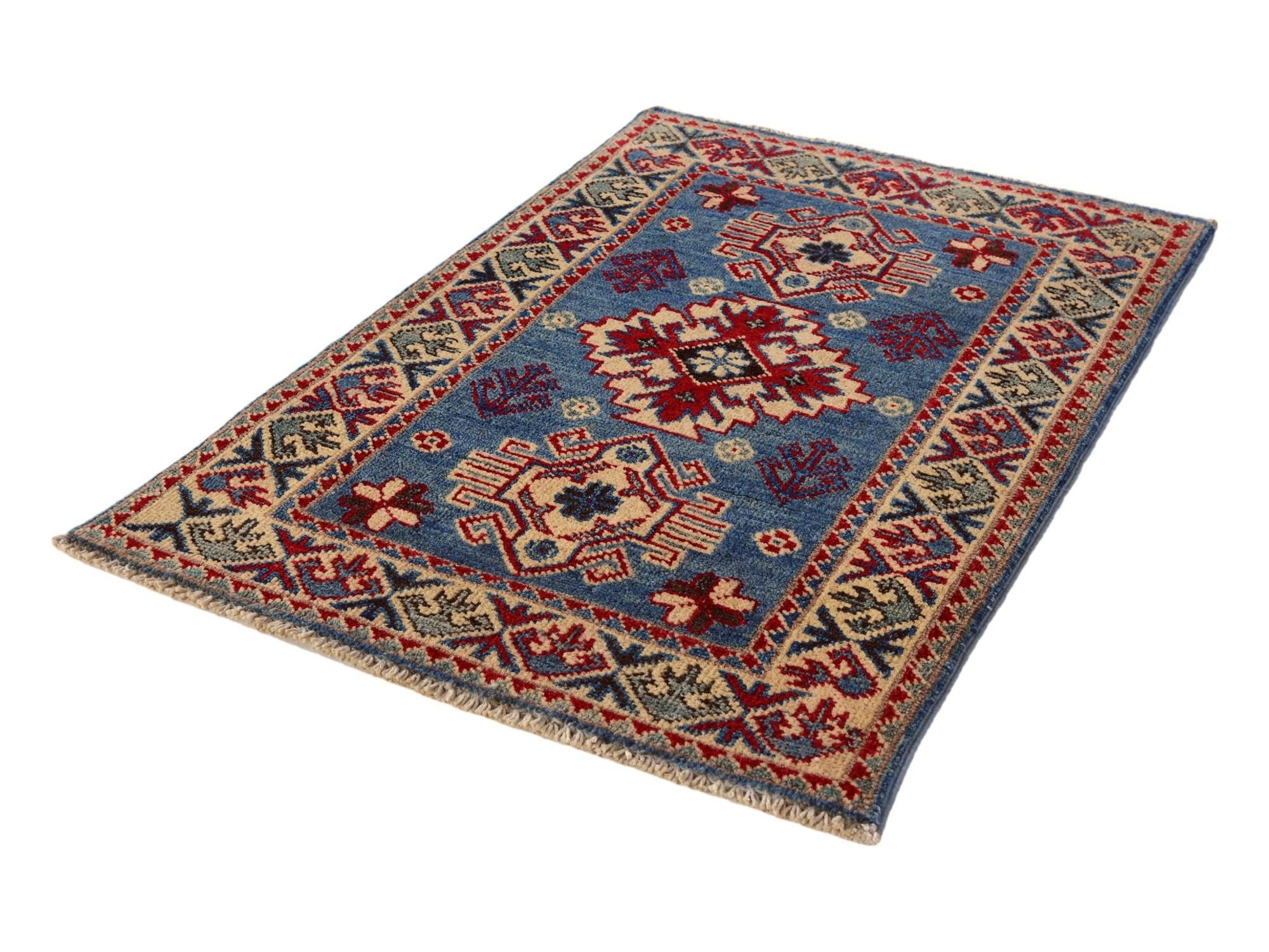 1' 11 x 2' 11 Hand Knotted Kazak Rug