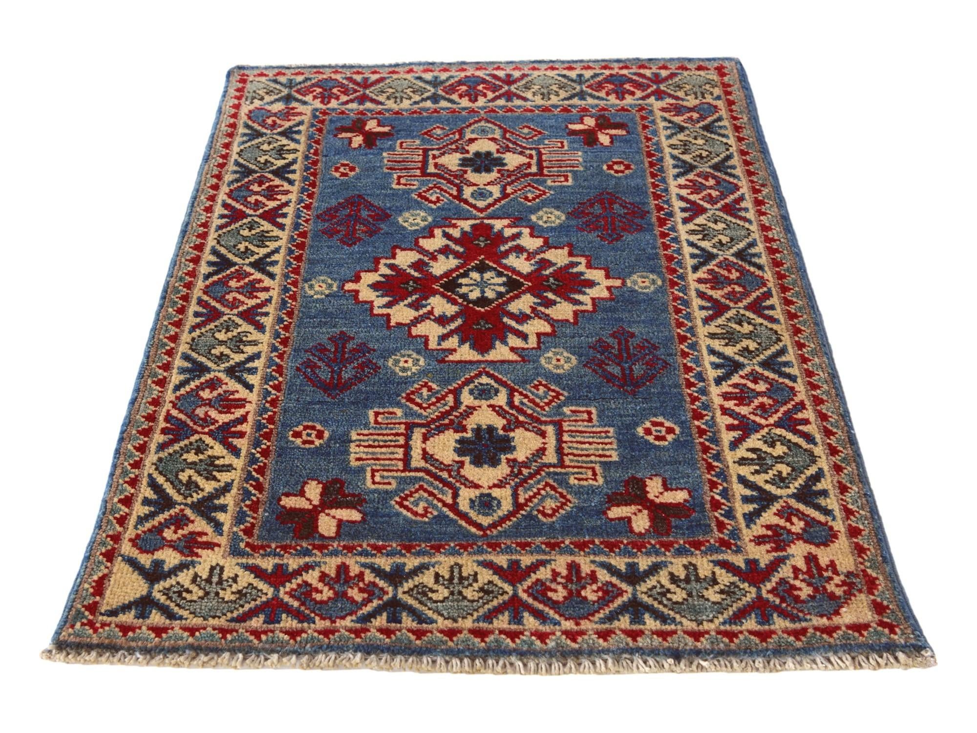 1' 11 x 2' 11 Hand Knotted Kazak Rug