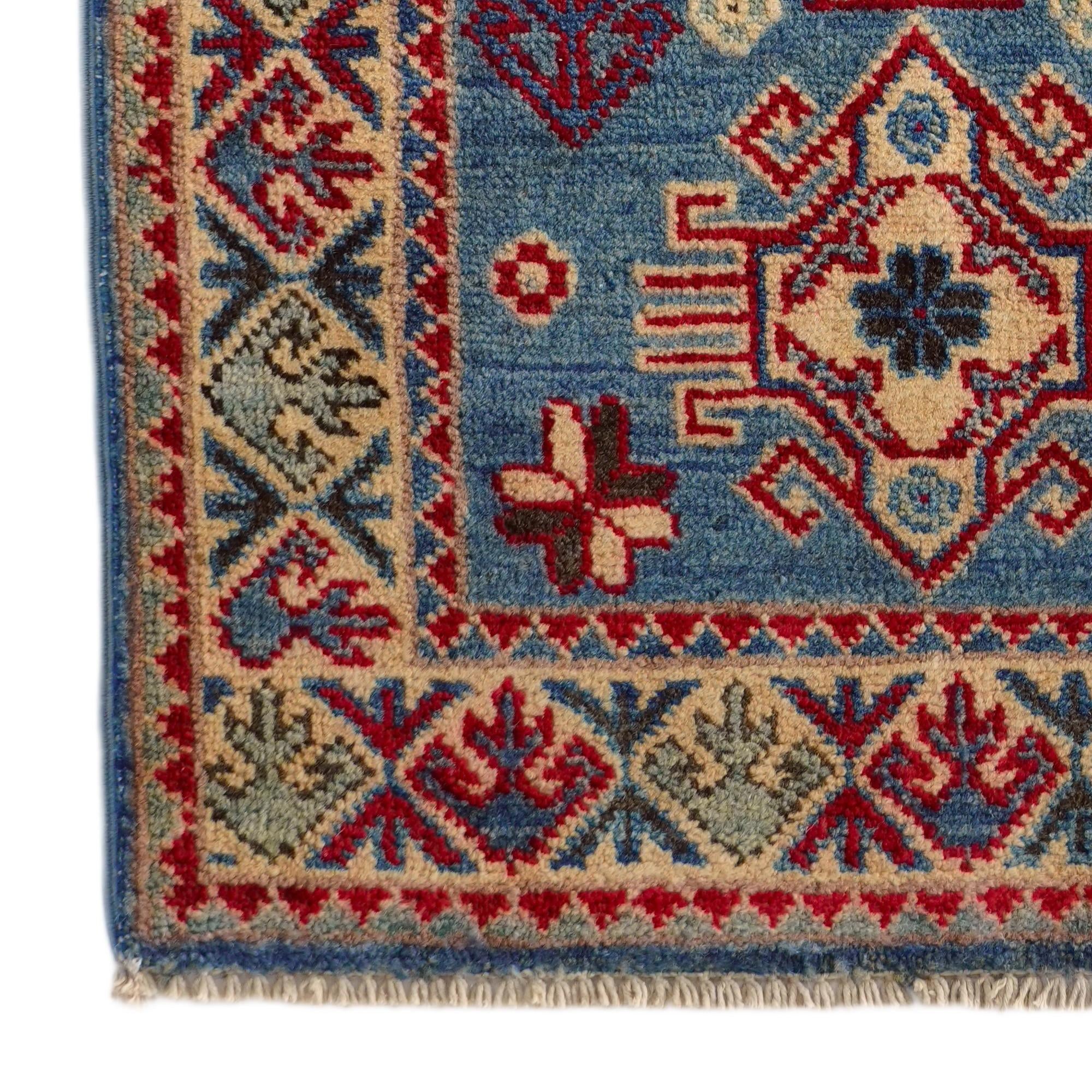 1' 11 x 2' 11 Hand Knotted Kazak Rug