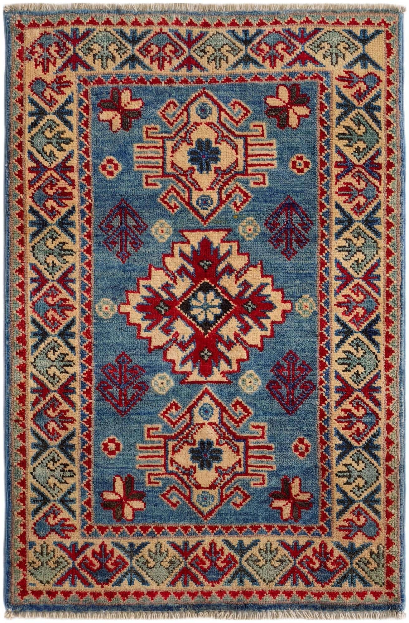 1' 11 x 2' 11 Hand Knotted Kazak Rug