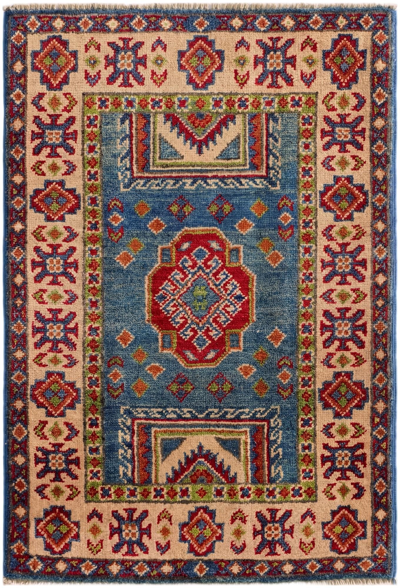 2' 1 x 3' Hand Knotted Kazak Rug