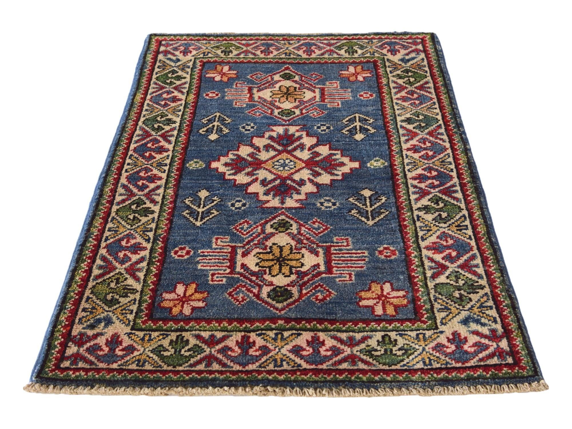 2' x 3' 2 Hand Knotted Kazak Rug