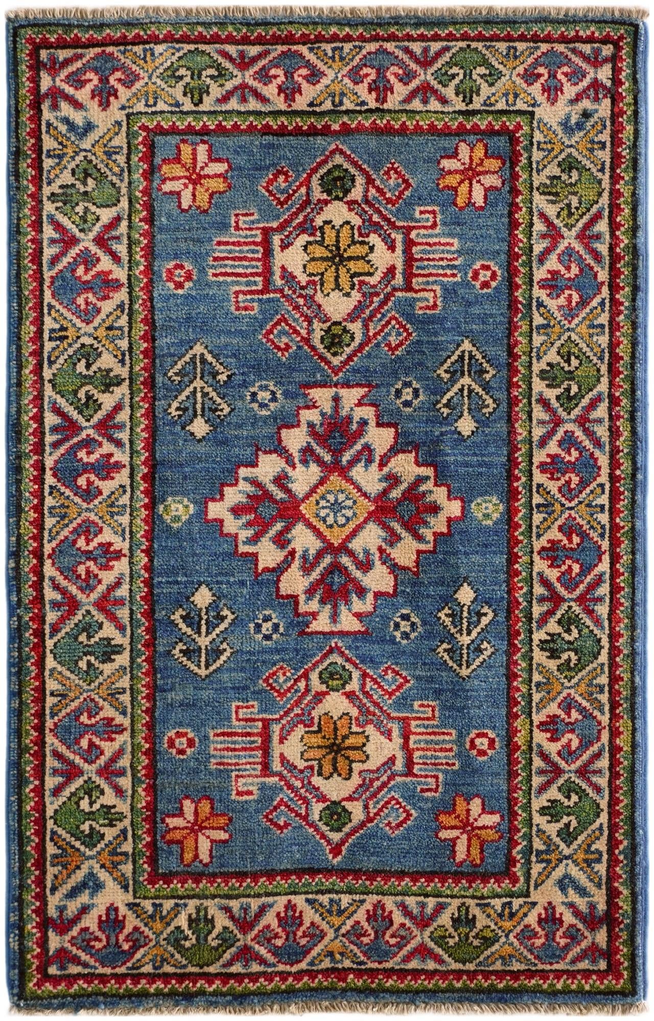 2' x 3' 2 Hand Knotted Kazak Rug