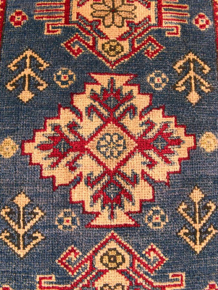1' 11 x 2' 11 Hand Knotted Kazak Rug