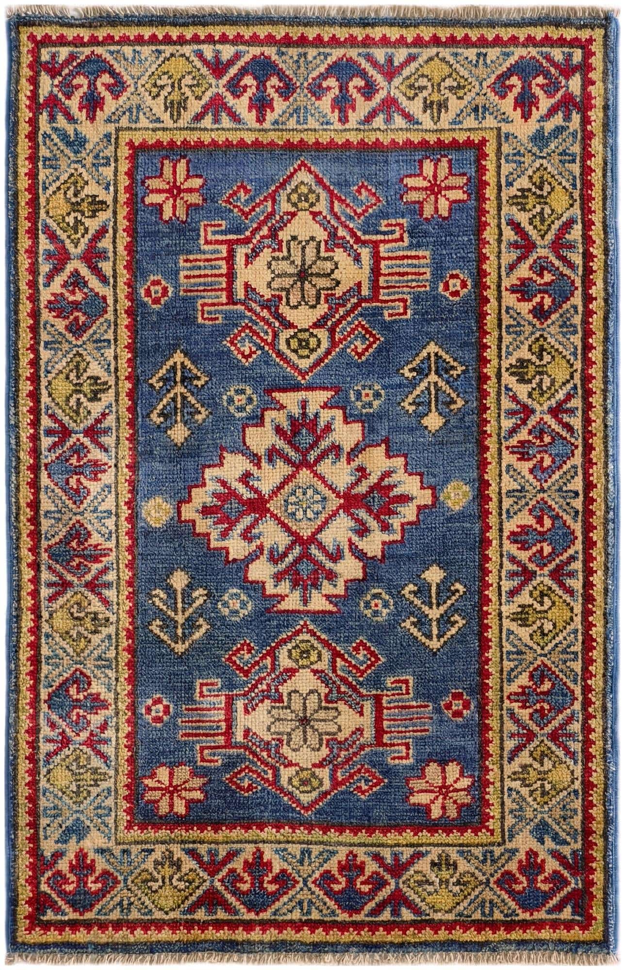 1' 11 x 2' 11 Hand Knotted Kazak Rug