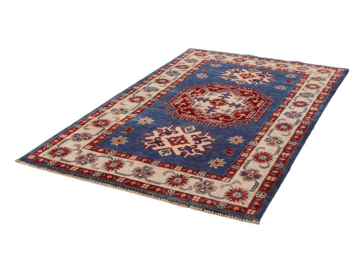 Detail image of 2' 7 x 4' 3 Hand Knotted Kazak Rug