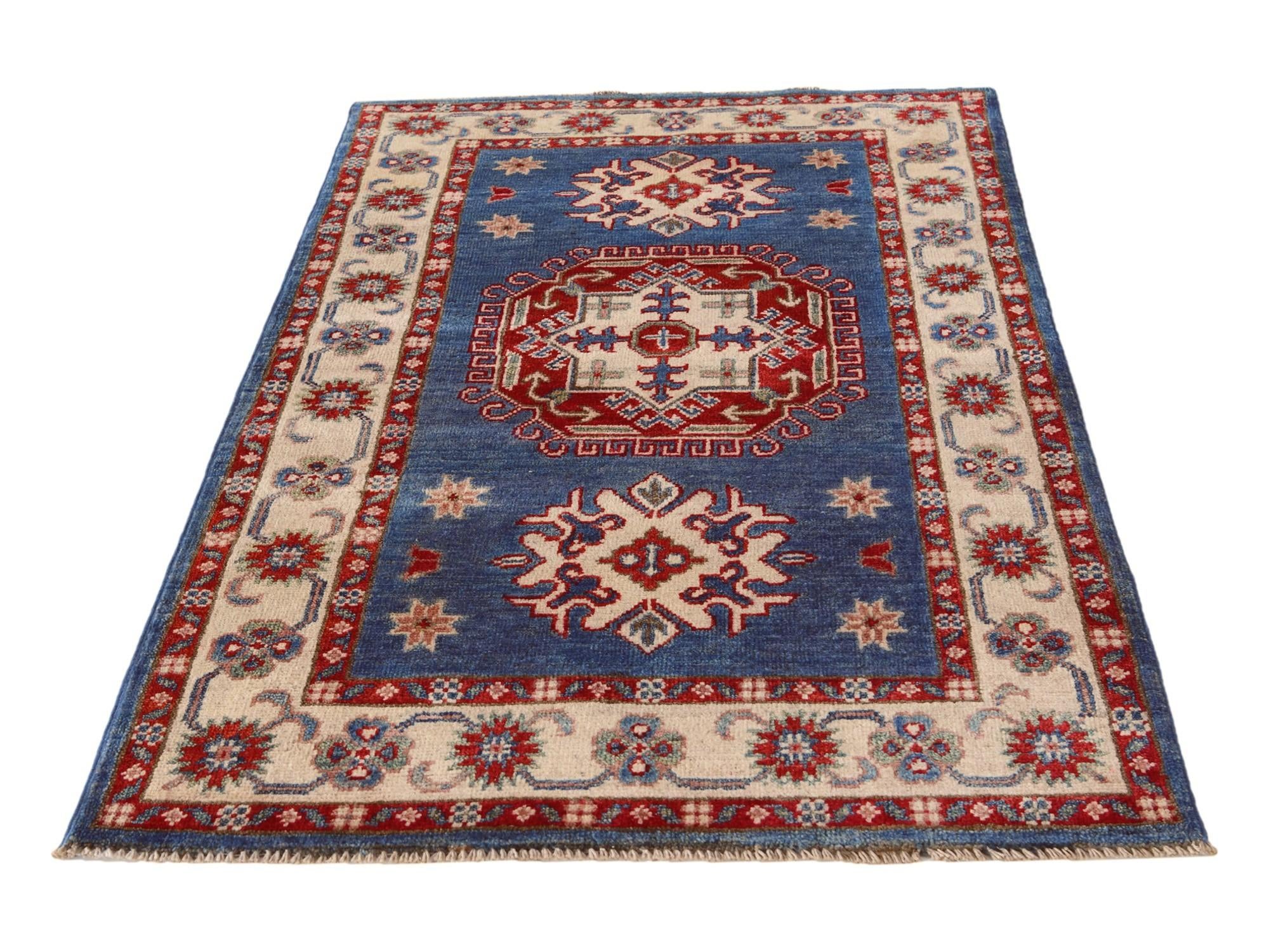 2' 7 x 4' 3 Hand Knotted Kazak Rug