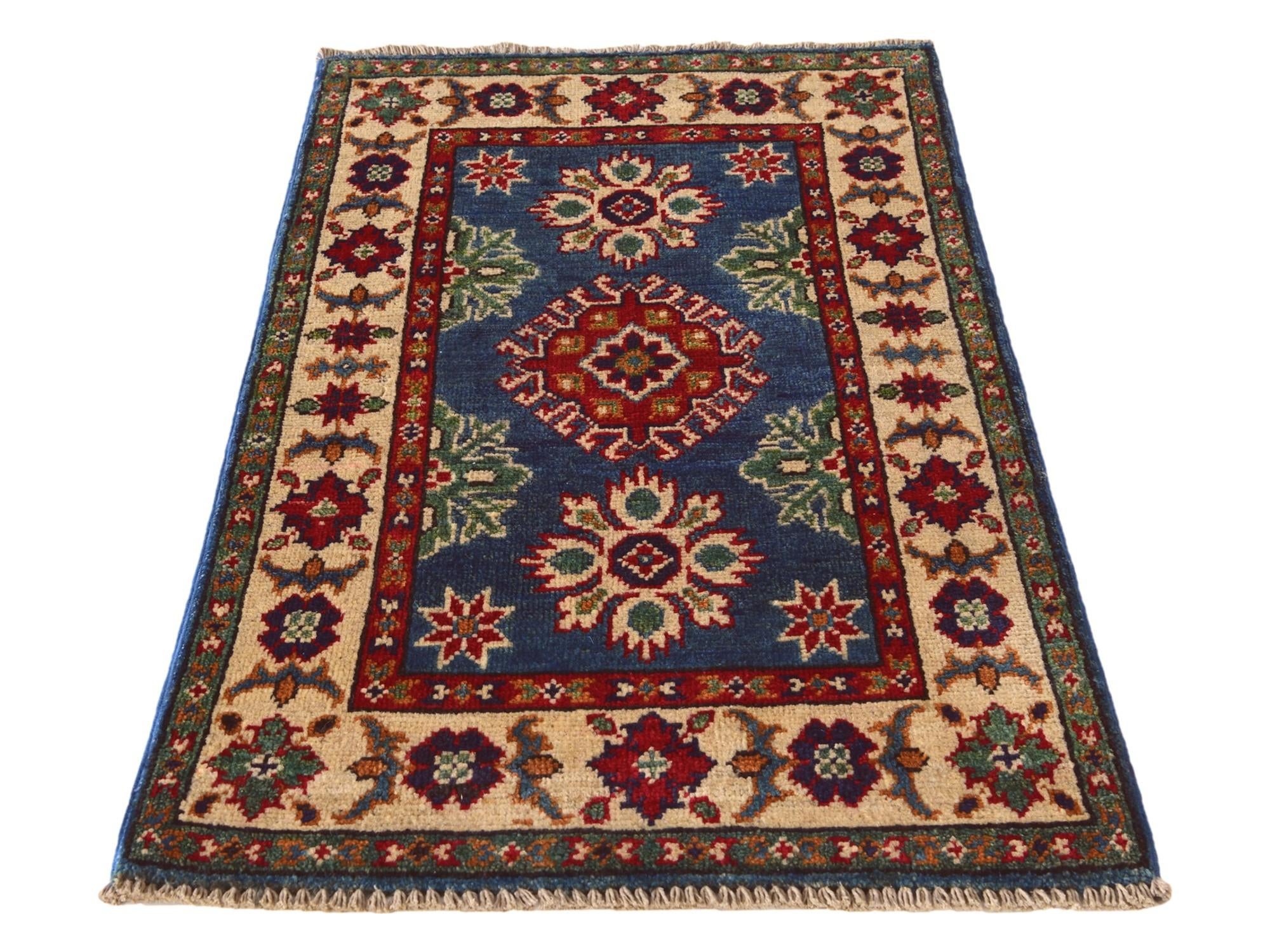 2' x 3' 3 Hand Knotted Kazak Rug