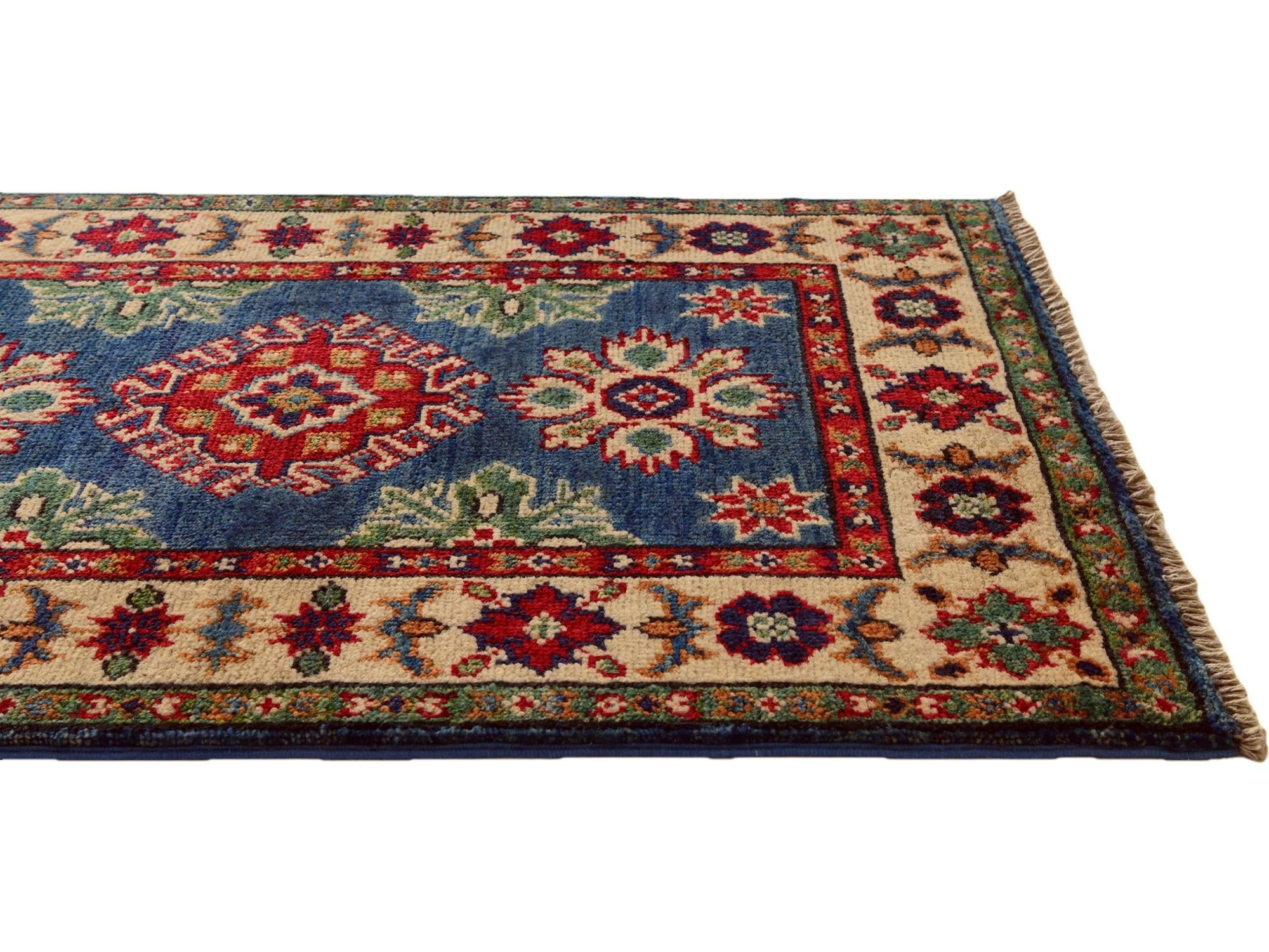 2' x 3' 3 Hand Knotted Kazak Rug