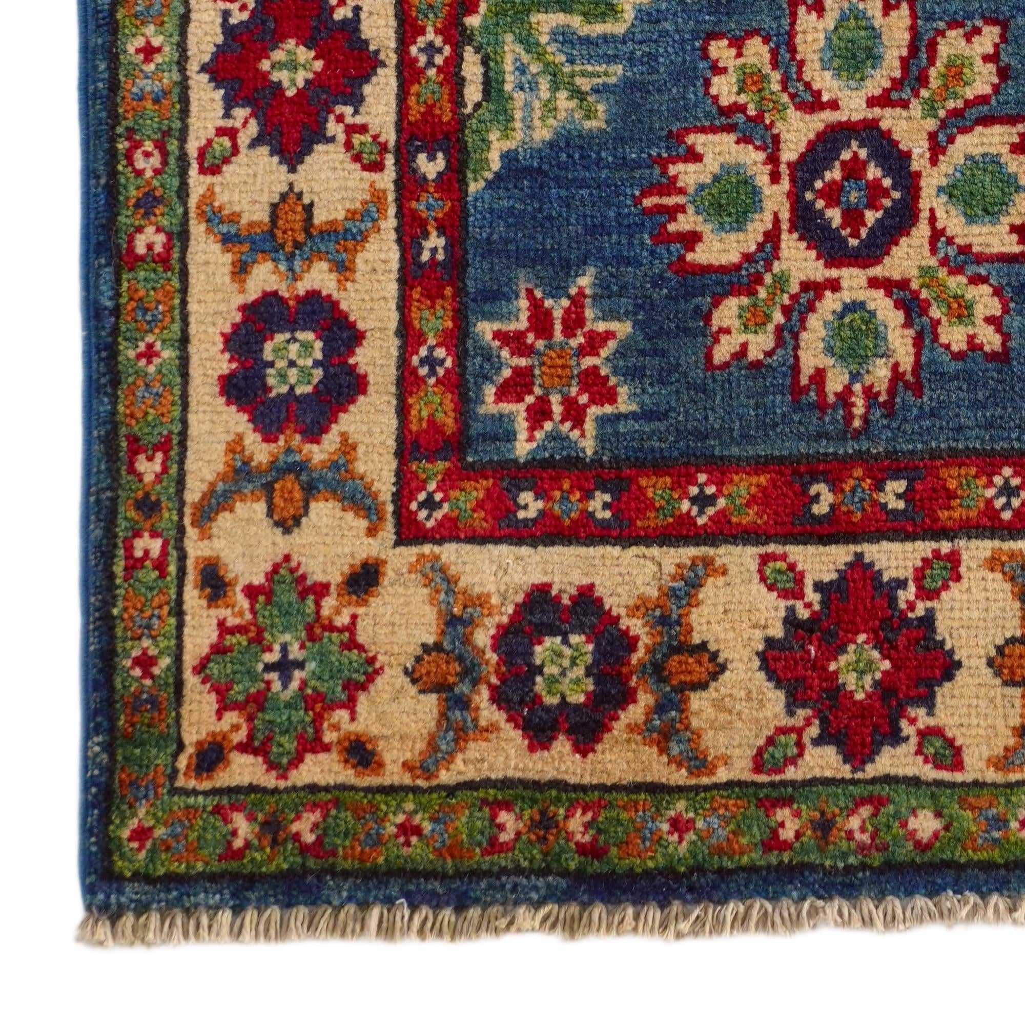 2' x 3' 3 Hand Knotted Kazak Rug
