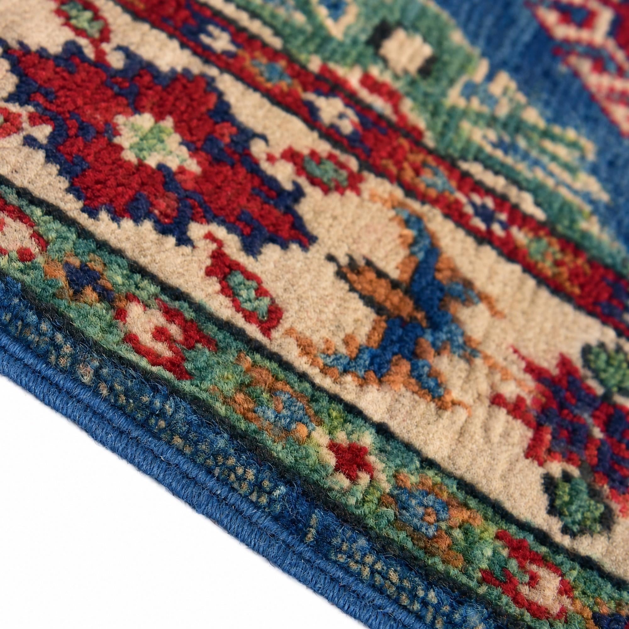 60cm x 100cm Hand Knotted Kazak Rug