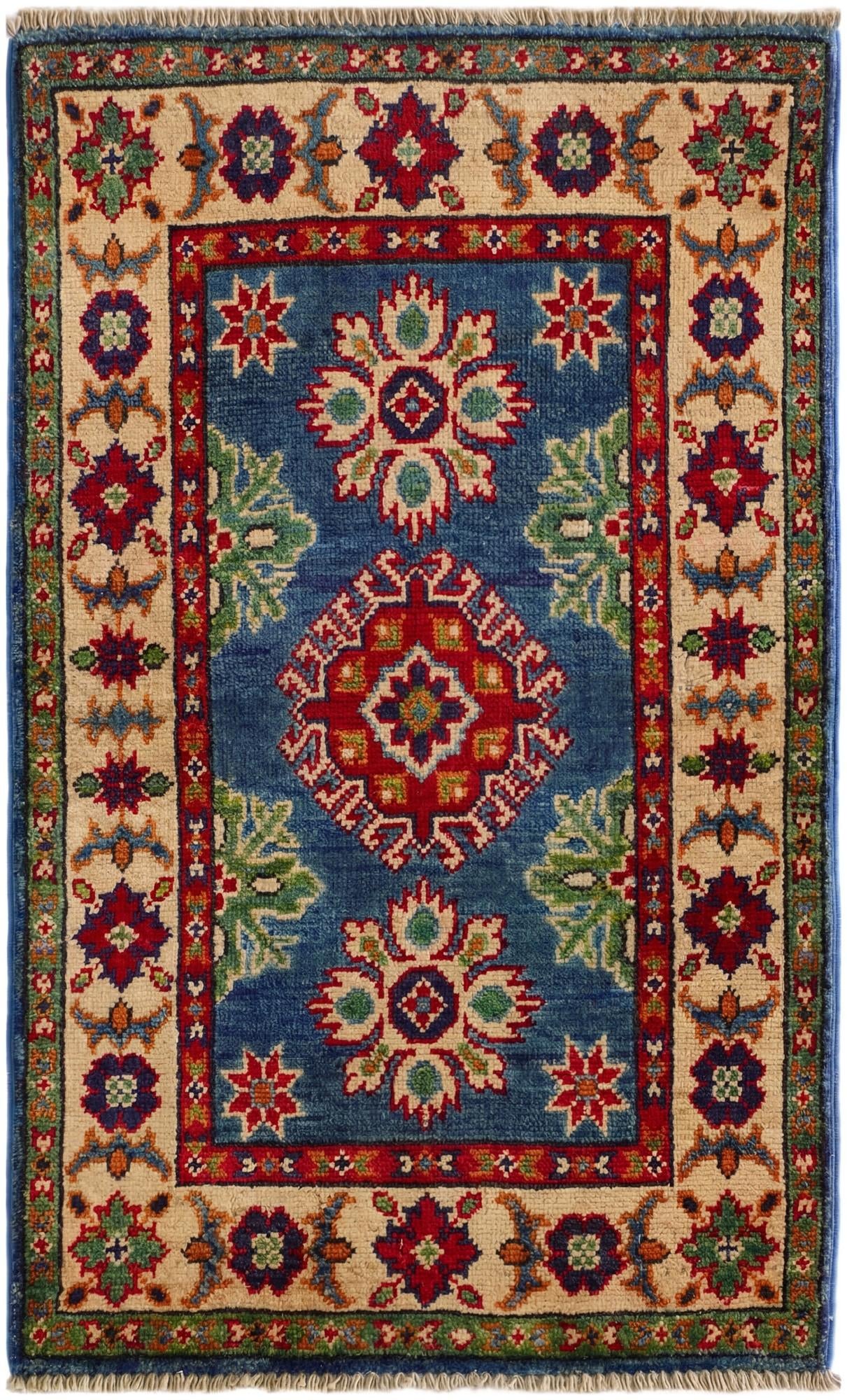 2' x 3' 3 Hand Knotted Kazak Rug