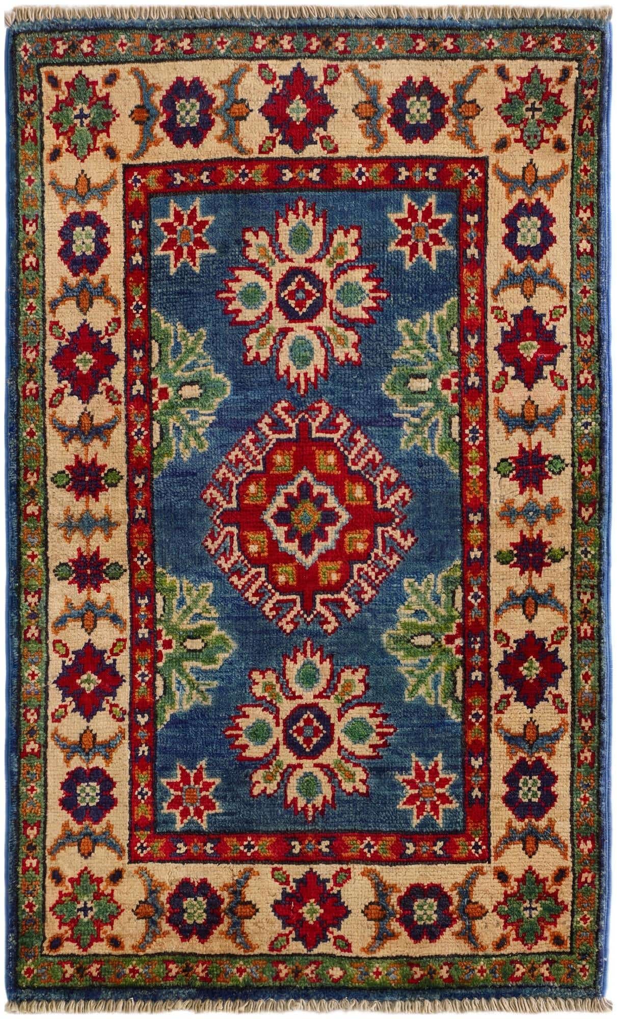 2' x 3' 3 Hand Knotted Kazak Rug