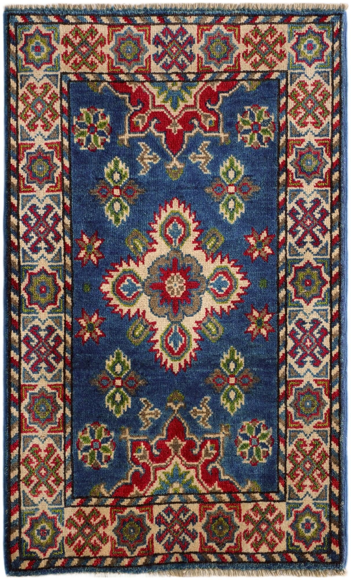1' 10 x 3' 3 Hand Knotted Kazak Rug