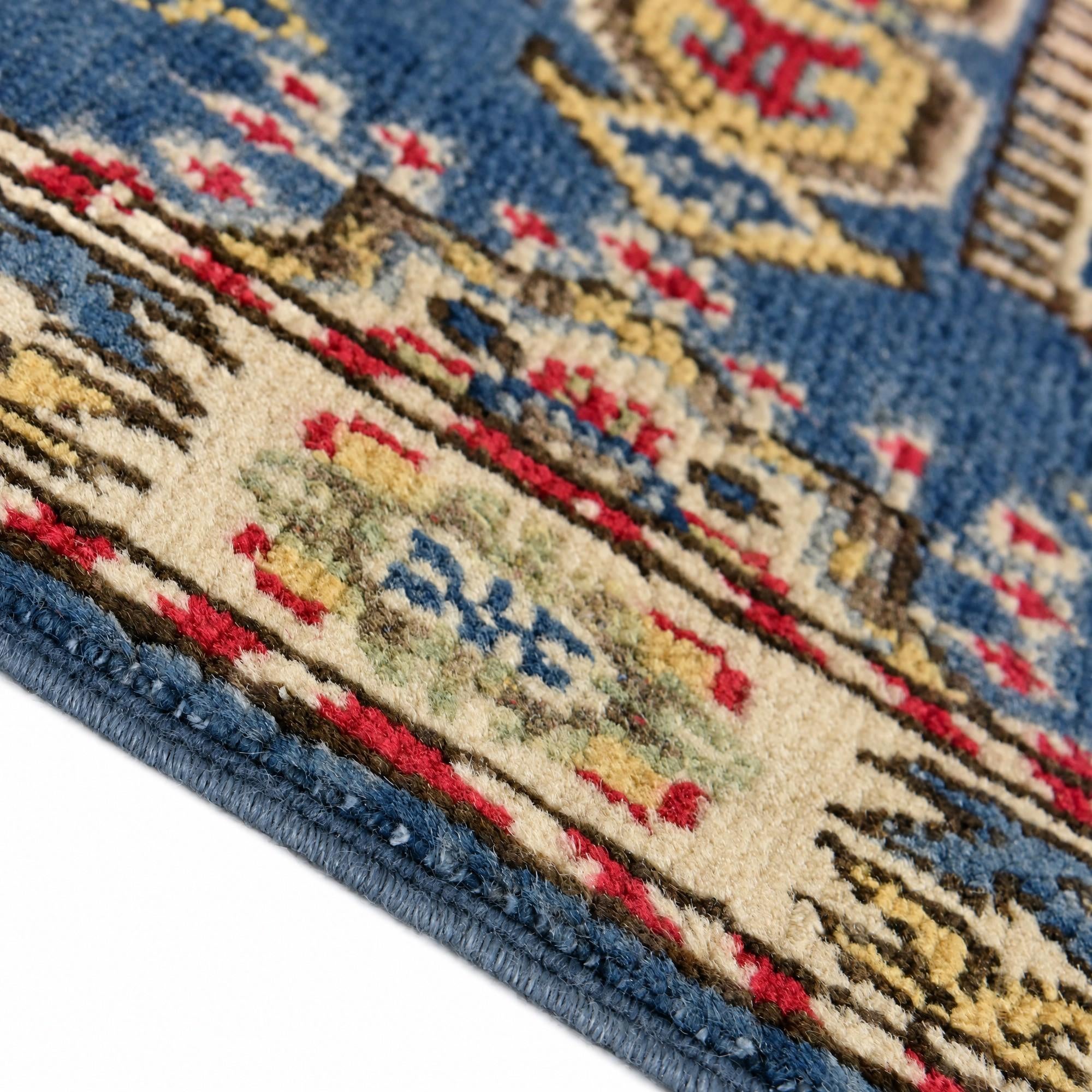 55cm x 90cm anudado a mano Kazak Alfombra
