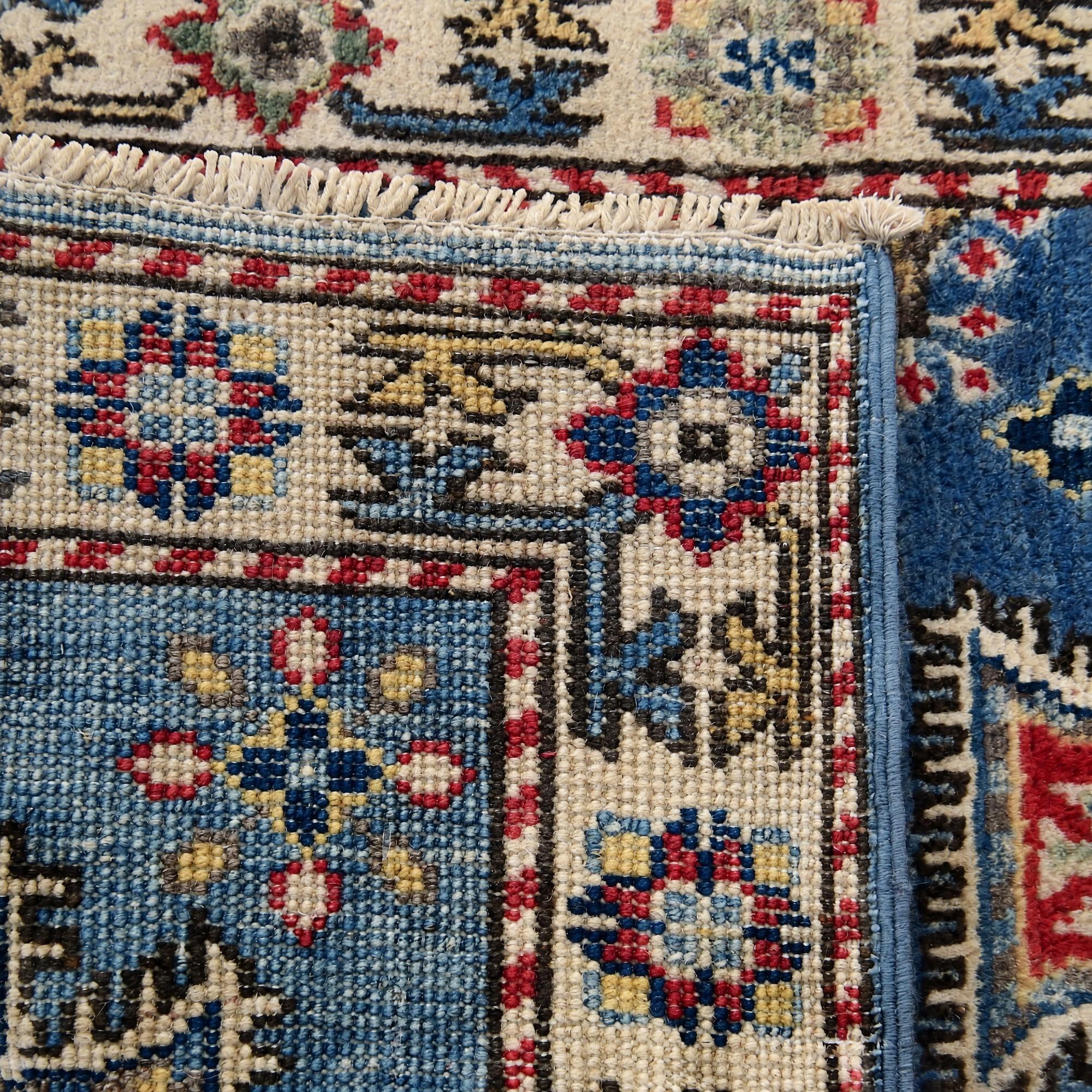 55cm x 90cm anudado a mano Kazak Alfombra